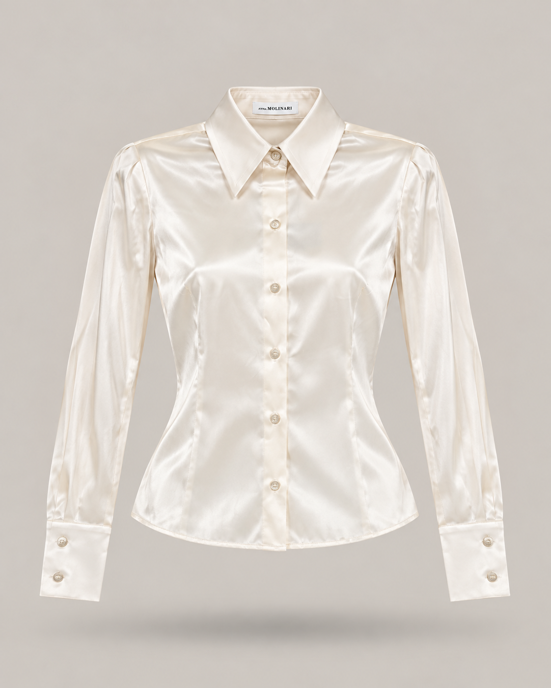BLUMARINE - camicia satinata bianca