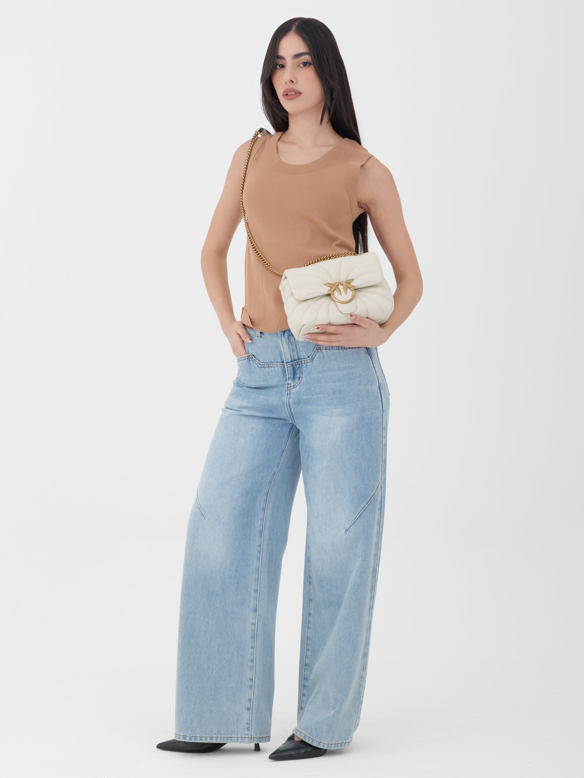 Pinko
LOVE PUFF CLASSIC - Borsa a tracolla - bianco seta/antique
gold