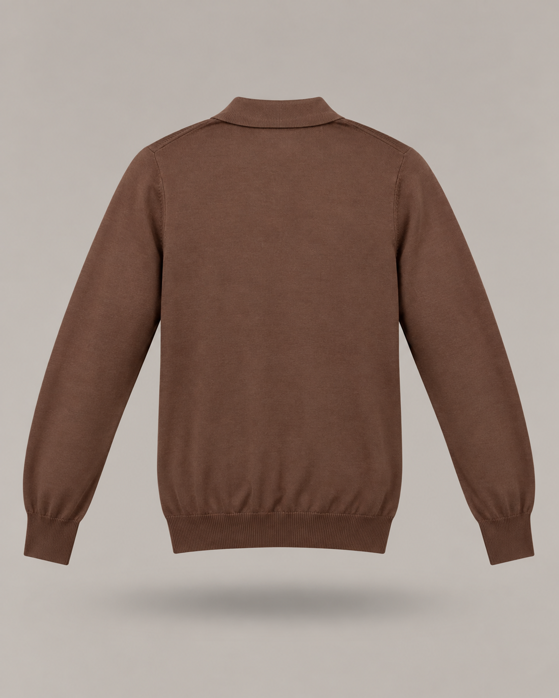 BRUNO LEONI - pullover in viscosa testa di moro con cerniera