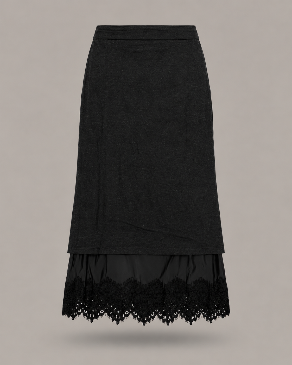 DIXIE - gonna midi con inserto in pizzo