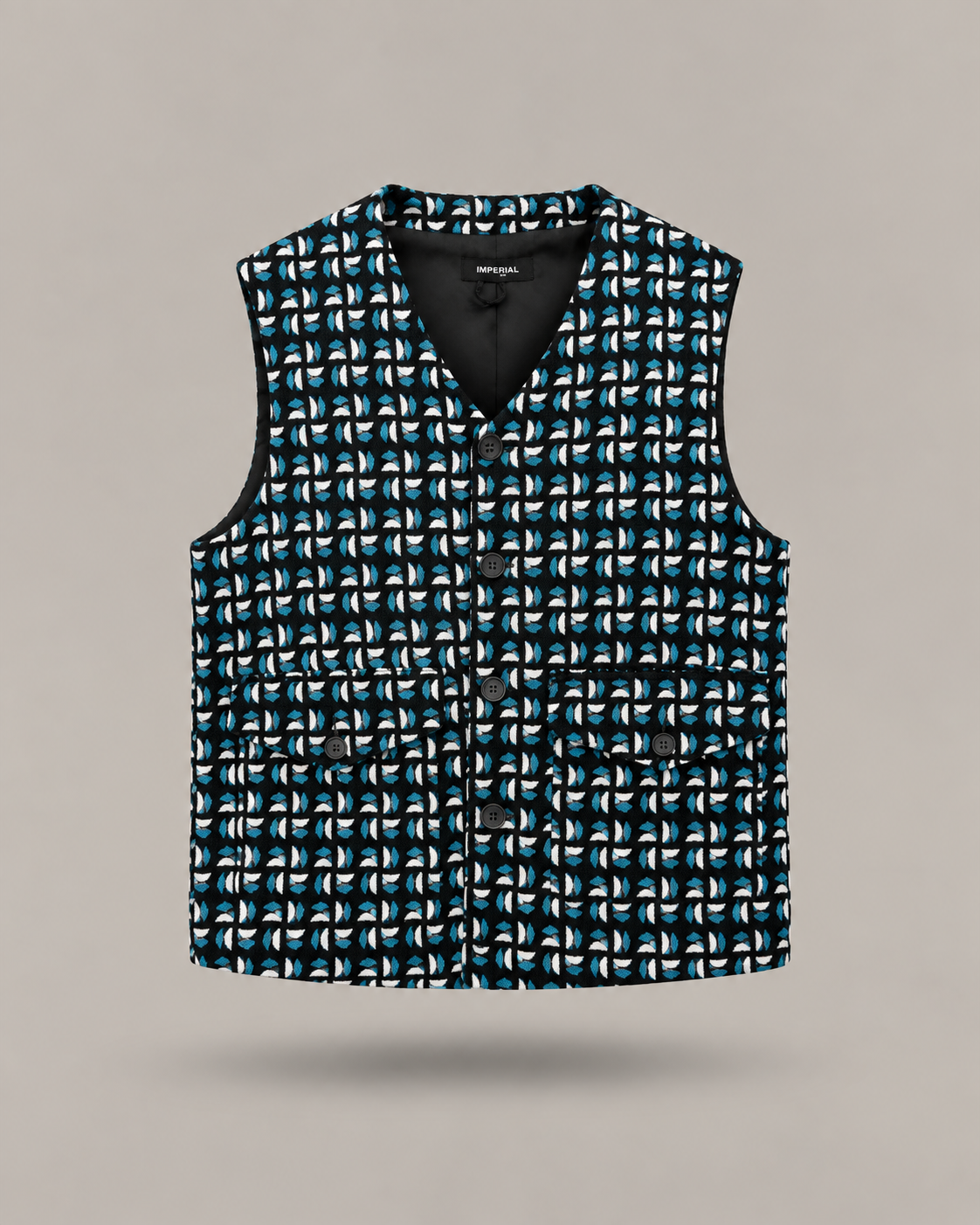 IMPERIAL - gilet monopetto motivo fantasia