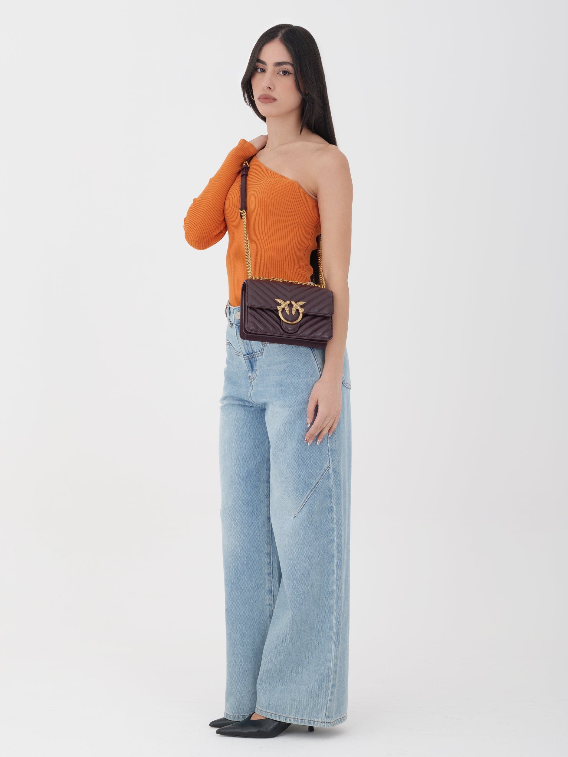 Pinko
LOVE ONE MINI - Borsa a tracolla - burgundy wine/antique gold