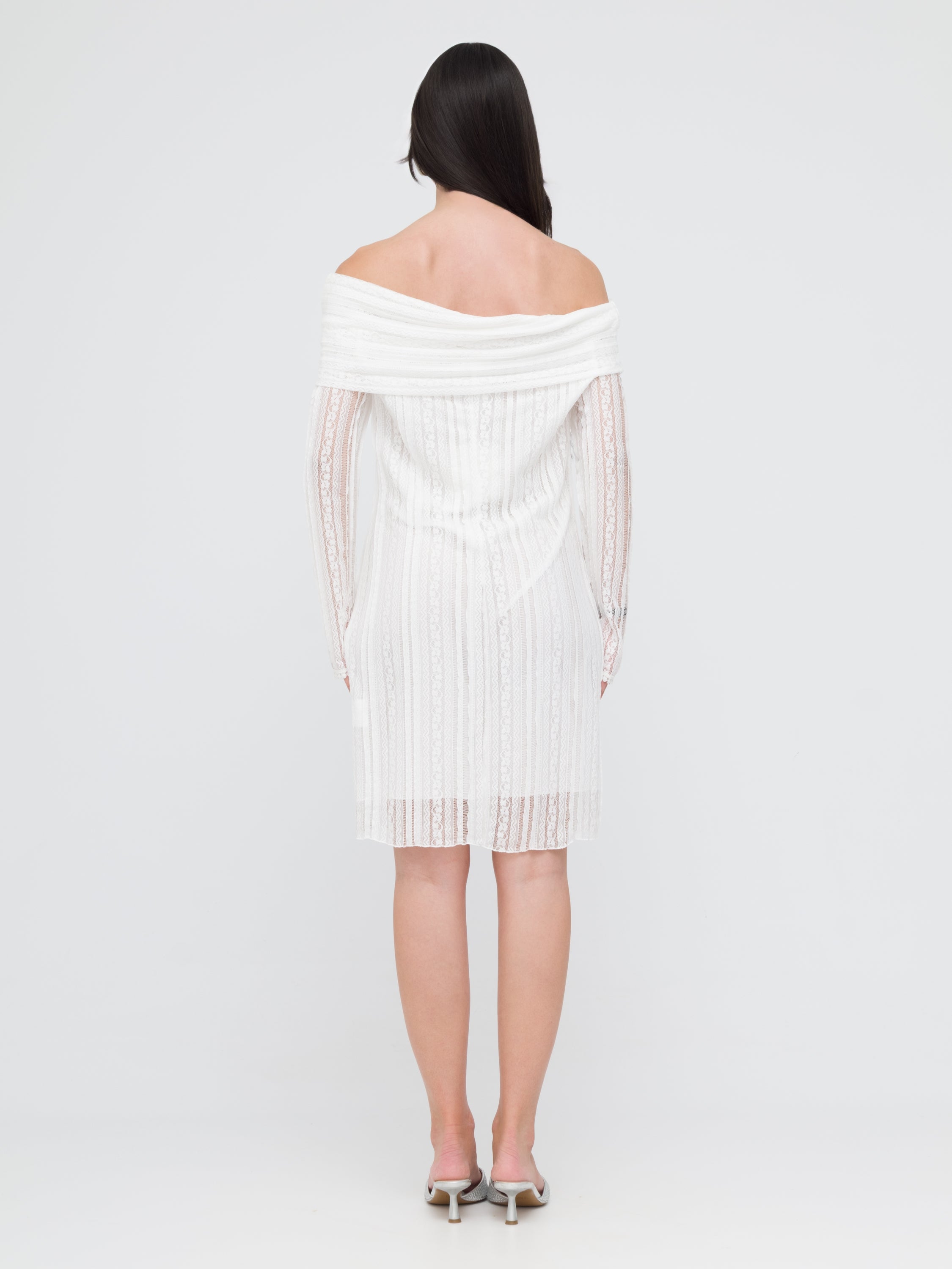 TENSIONE IN - mini dress White in pizzo
