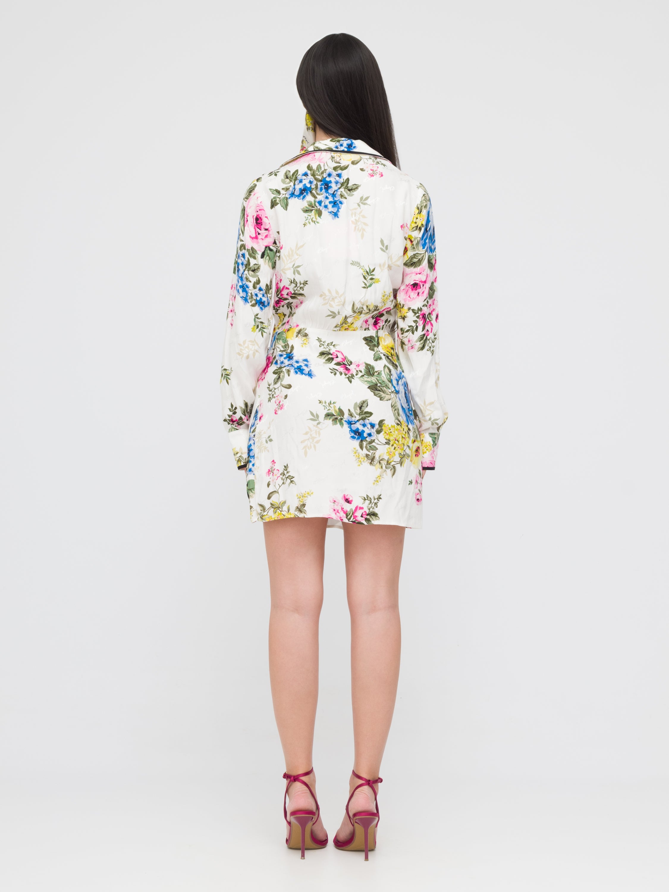 BLUGIRL - mini dress fantasia floreale con accessorio capelli