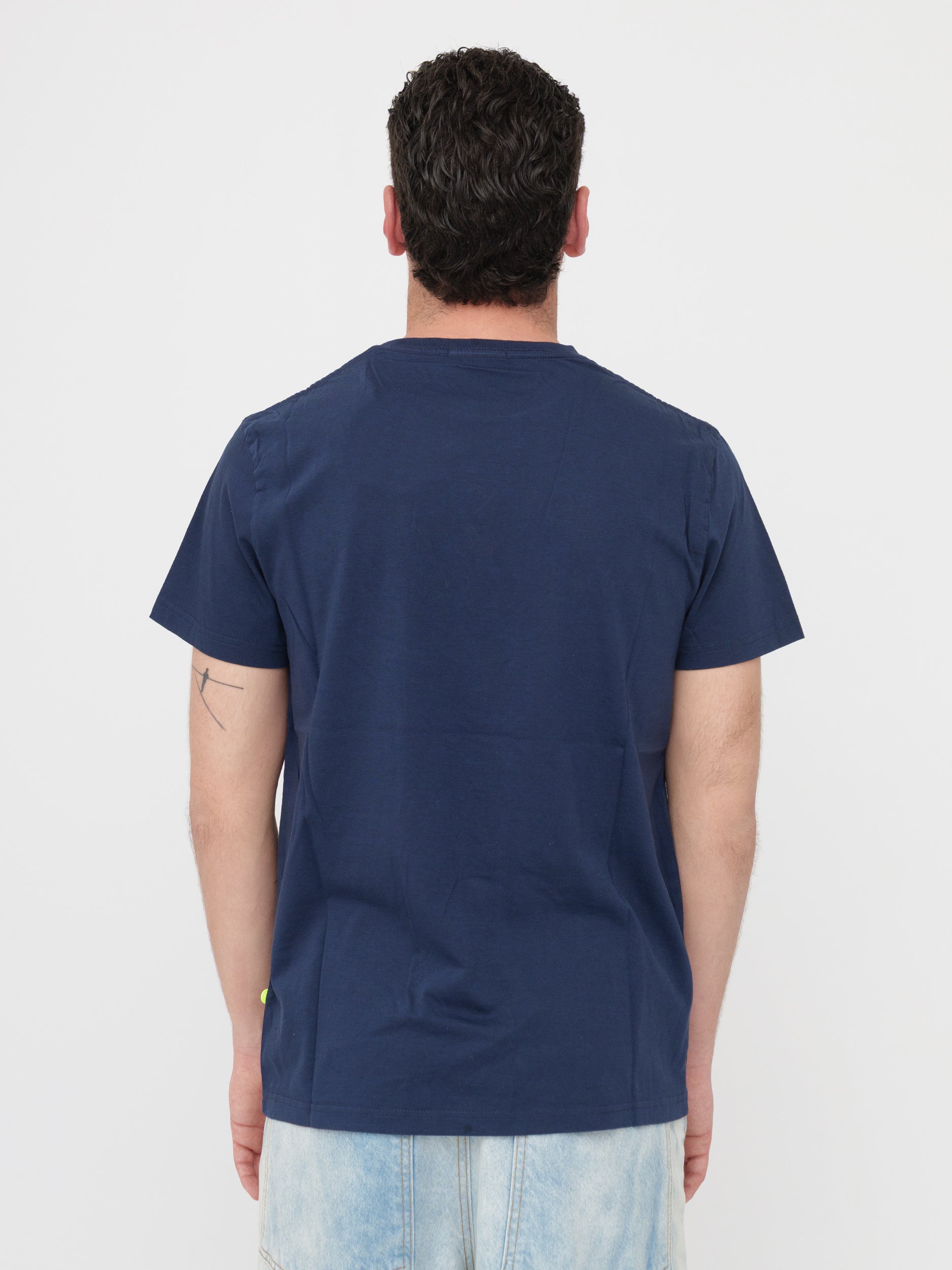 SHOCKLY - T- shirt blu con scritta