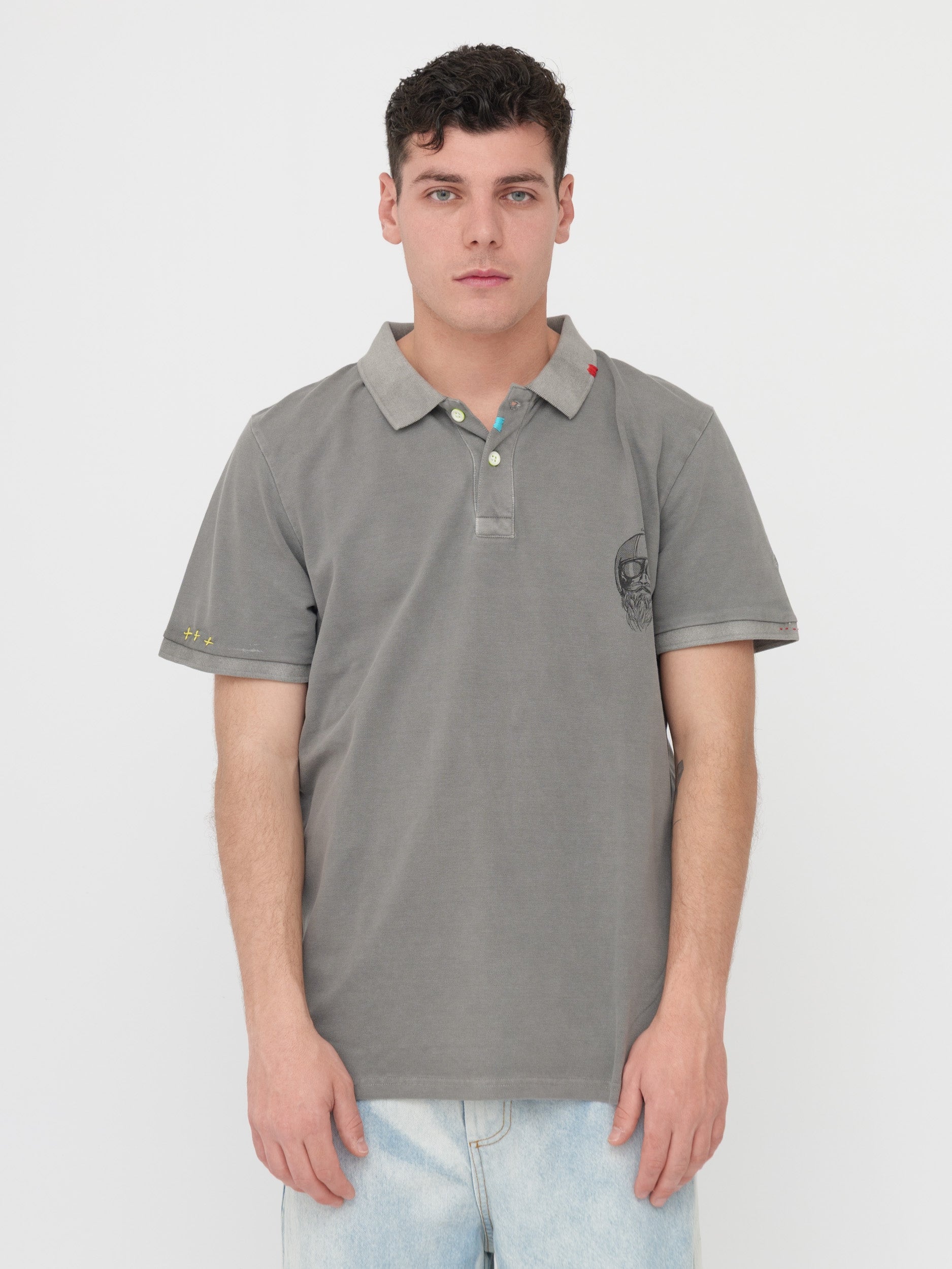SHOCKLY - T- shirt polo grigia