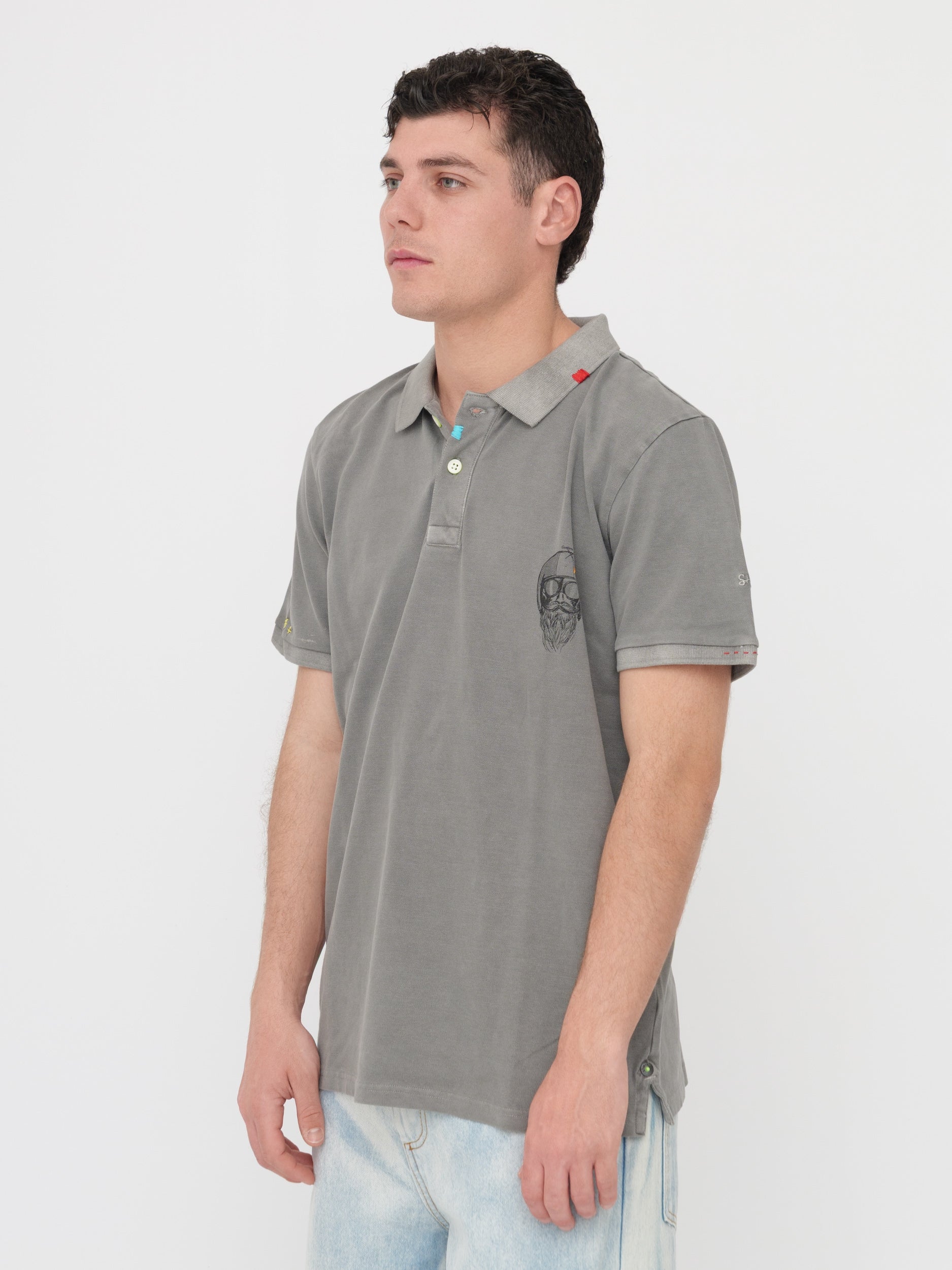 SHOCKLY - T- shirt polo grigia