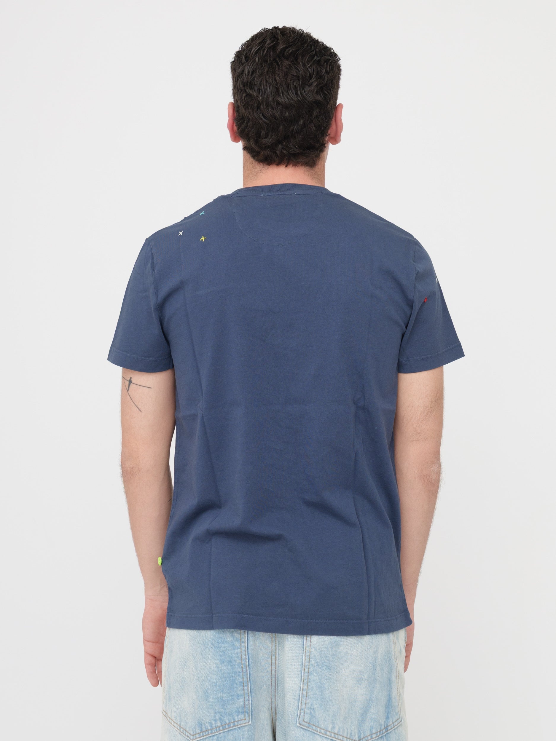 SHOCKLY - T- shirt blu con stampa