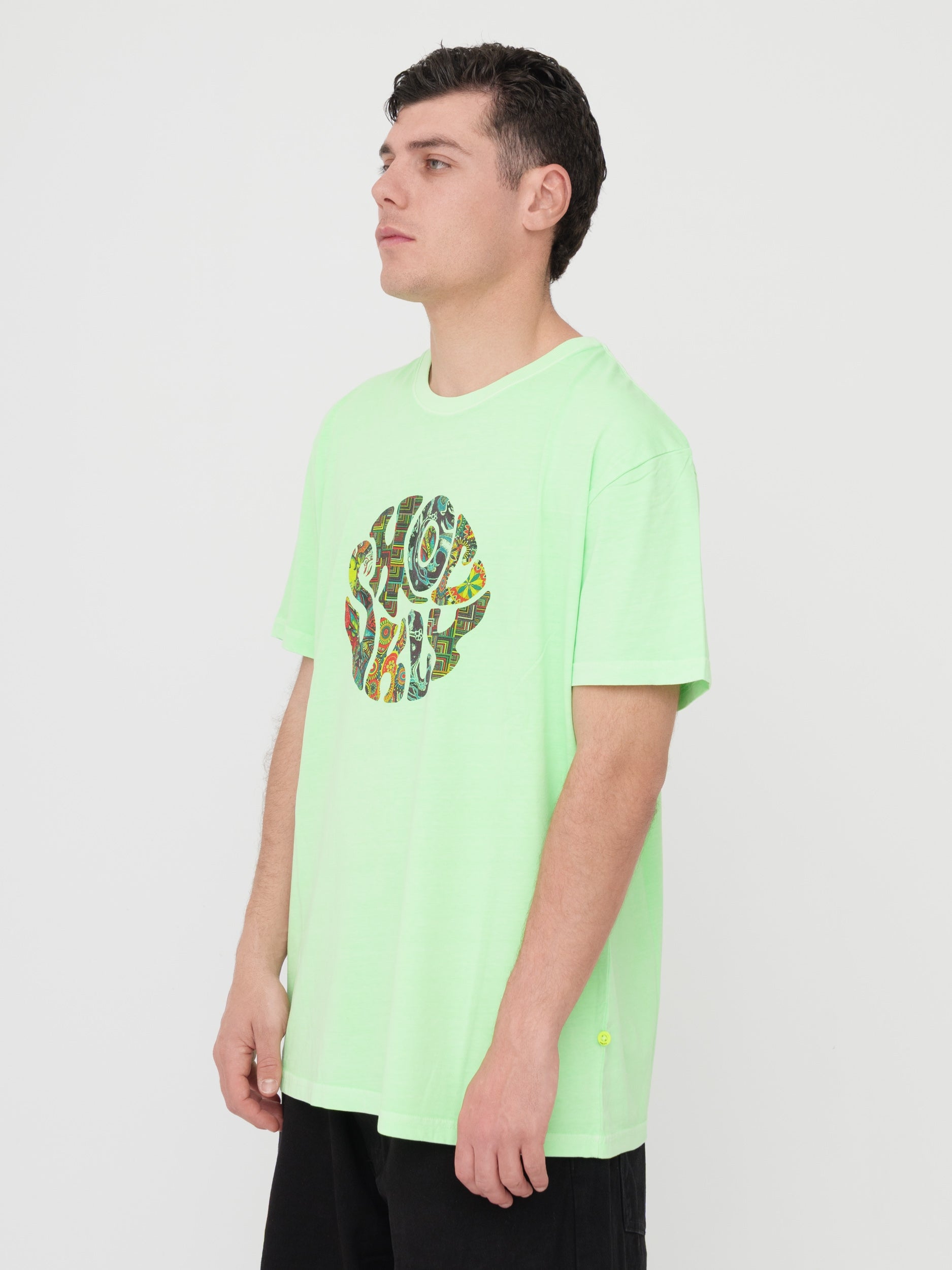 SHOCKLY - T- shirt verde lime con stampa