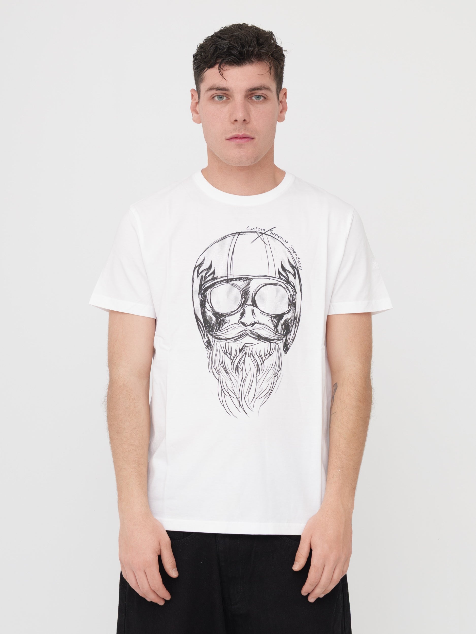 SHOCKLY - T- shirt bianca con stampa