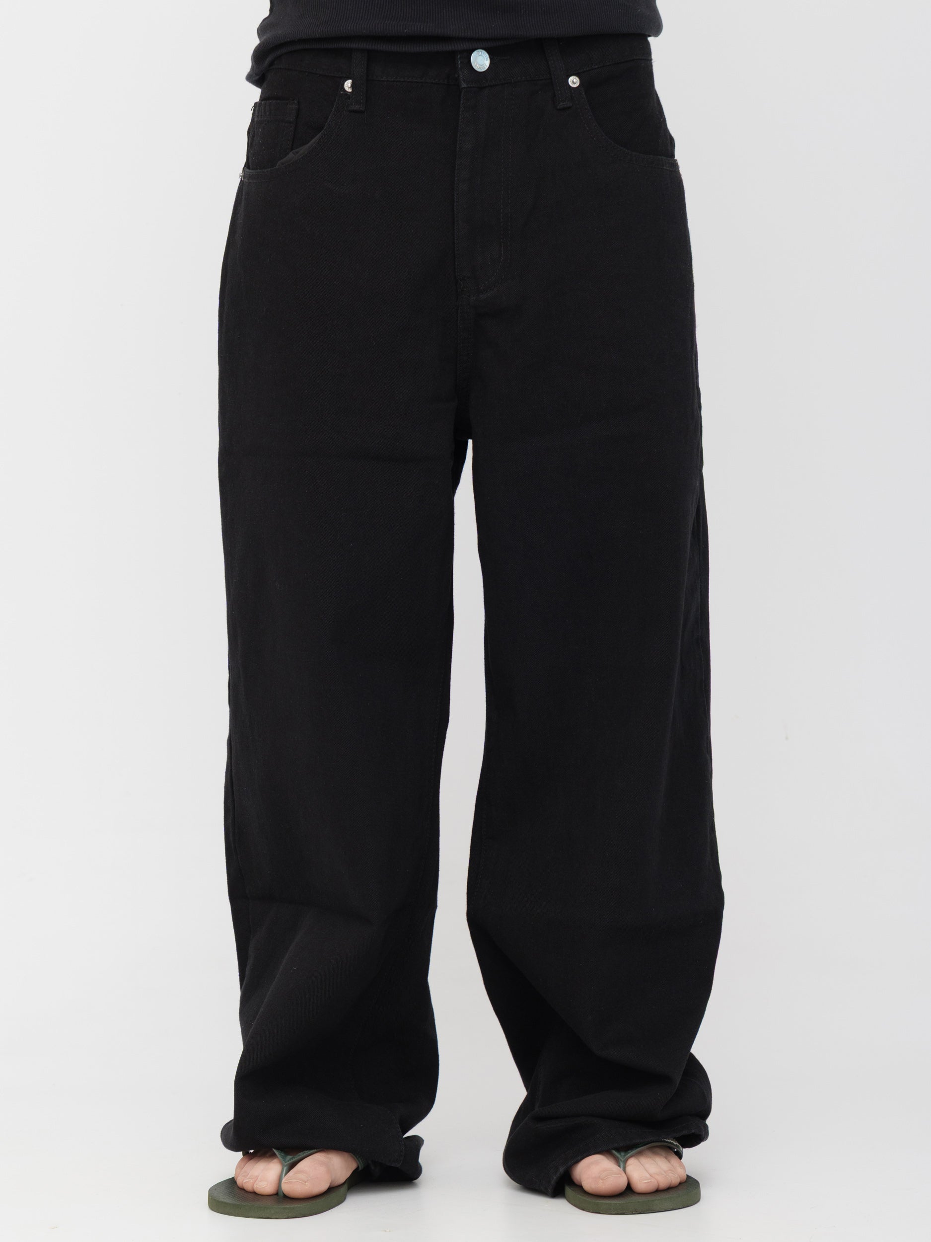 BRUNO LEONI - jeans baggy nero