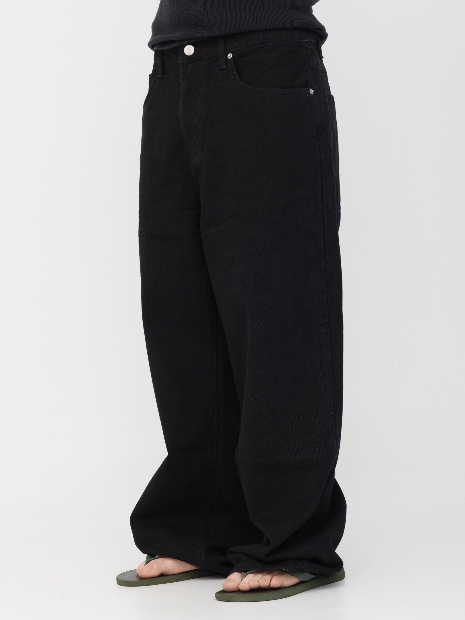 BRUNO LEONI - jeans baggy nero