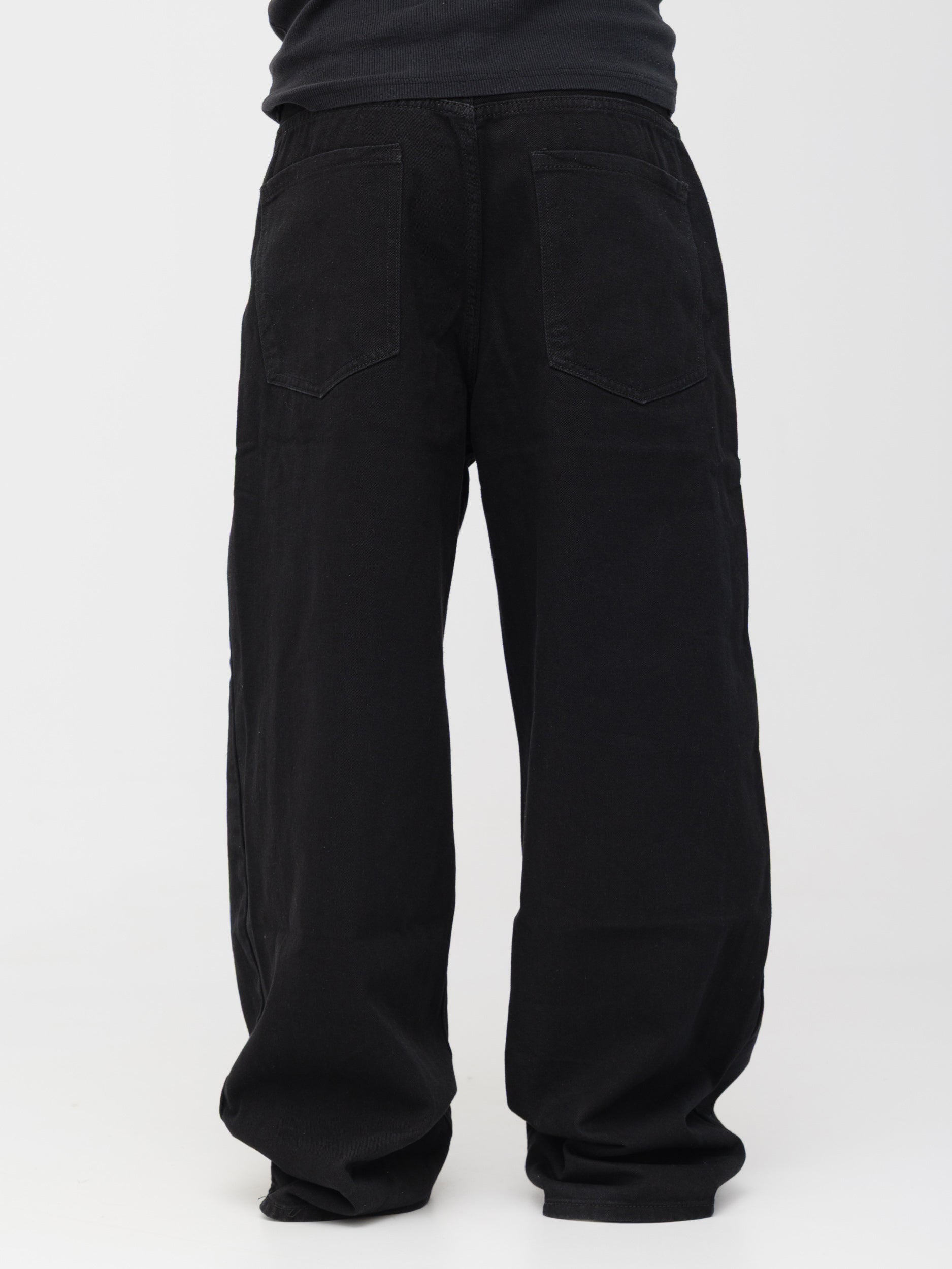 BRUNO LEONI - jeans baggy nero