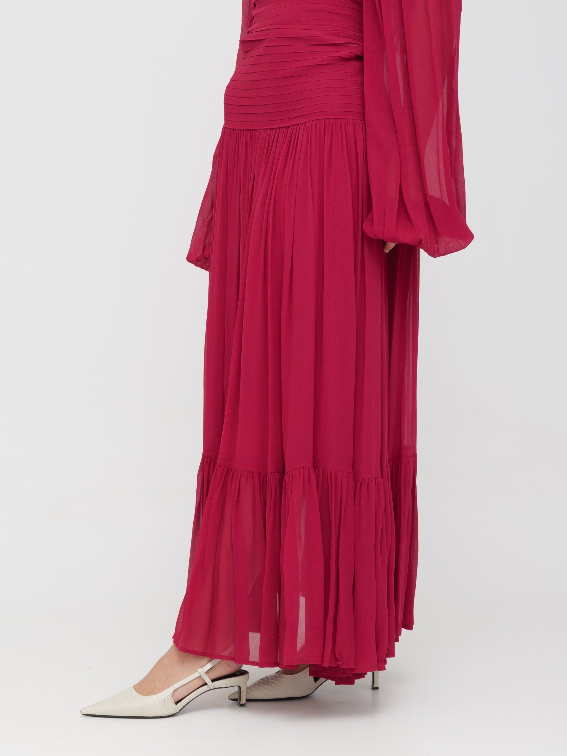 EMMA & GAIA - gonna lunga ampia amarena