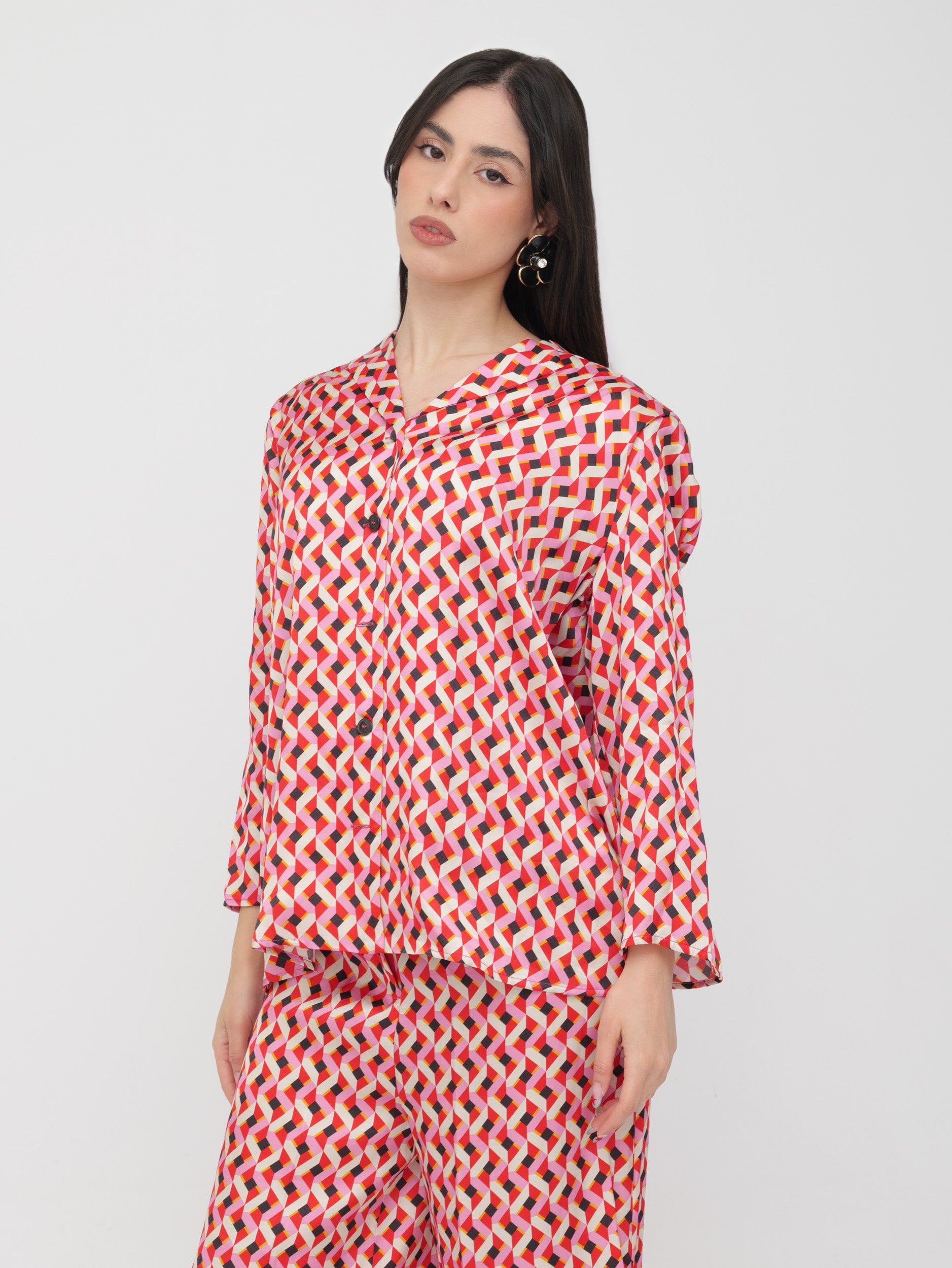 EMMA & GAIA - blusa prisma rosso