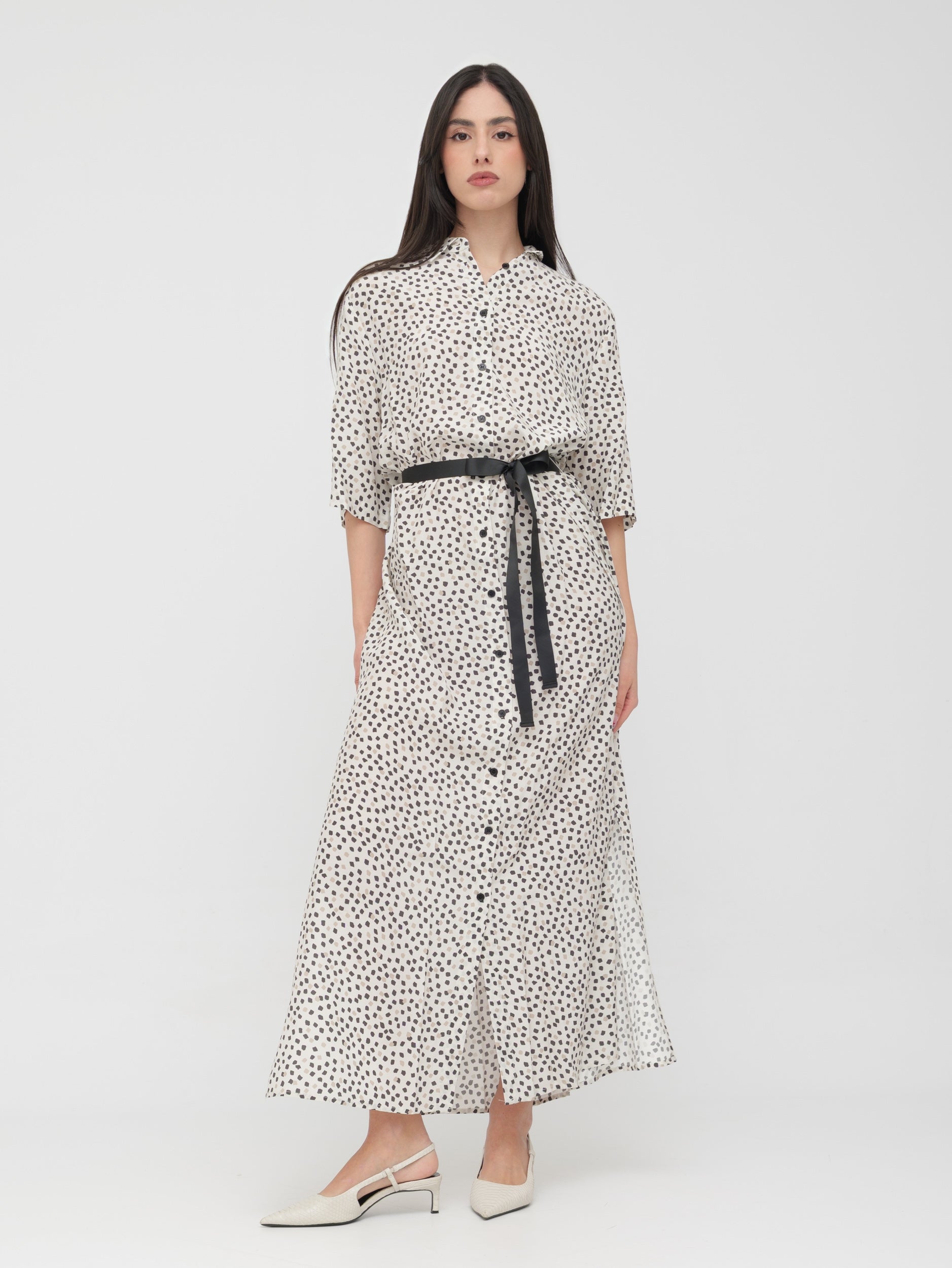 EMMA & GAIA - abito lungo con cinta