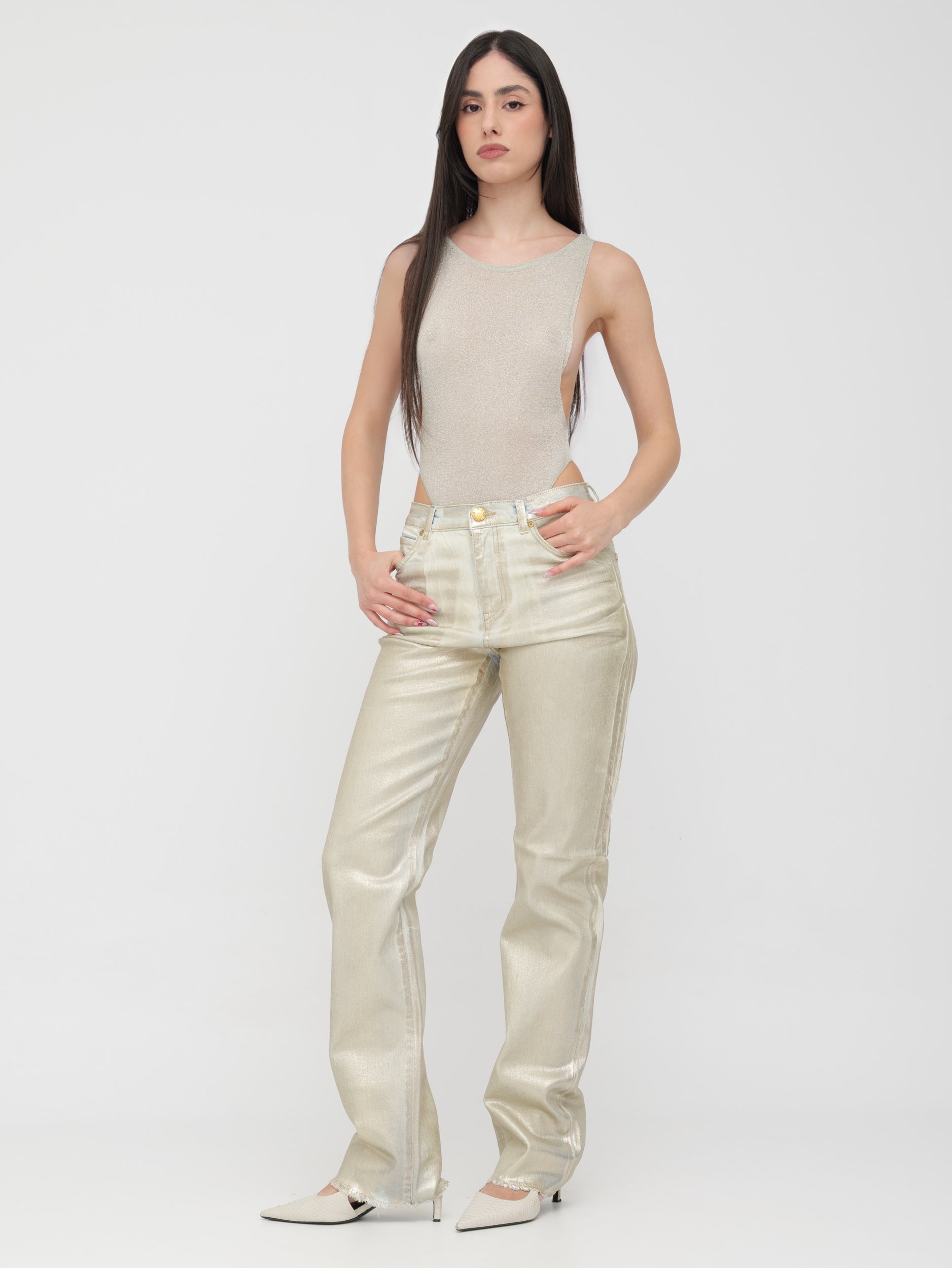 PINKO - pantalone gold wide leg