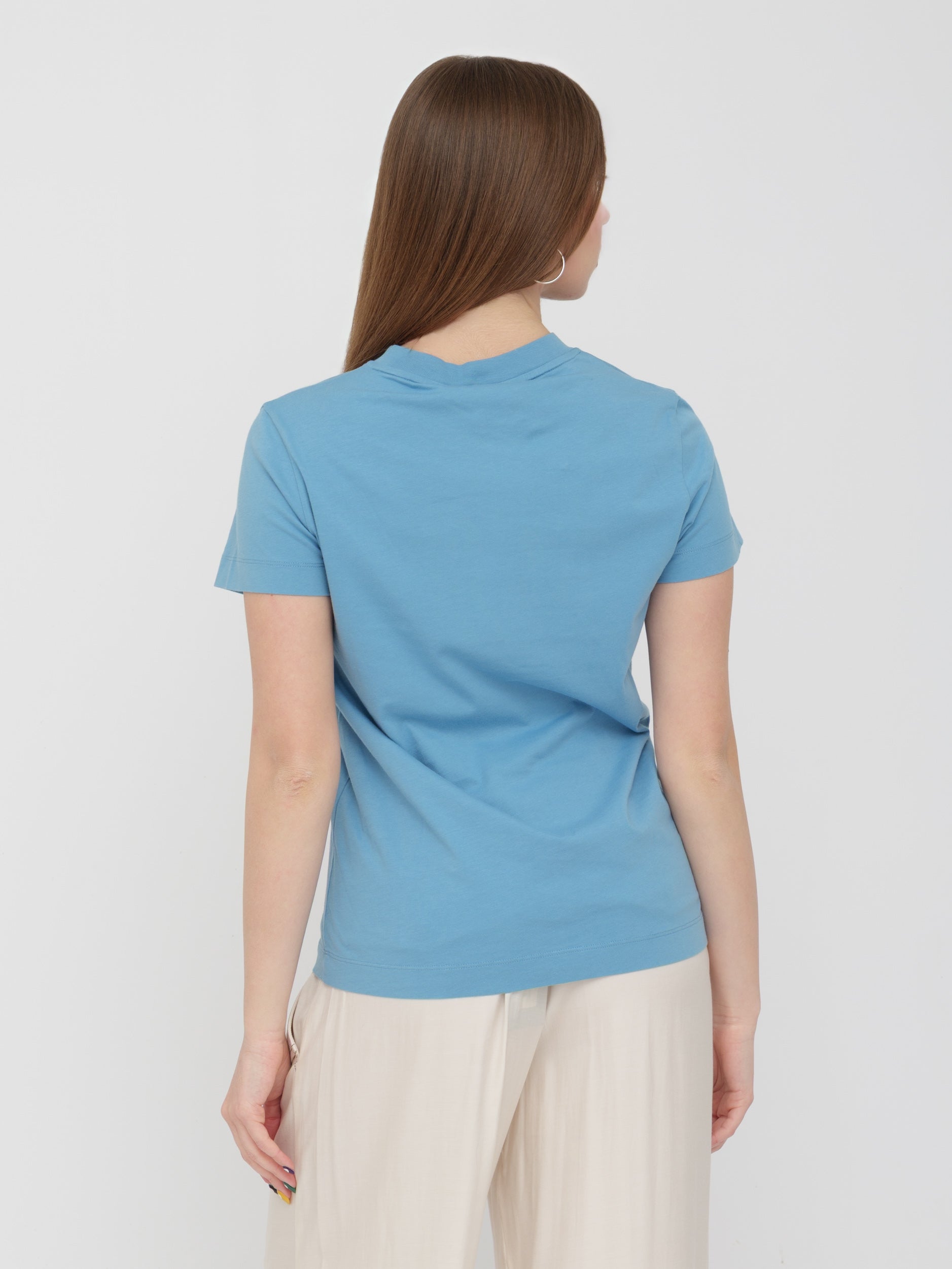 PINKO - t-shirt azzurra con logo