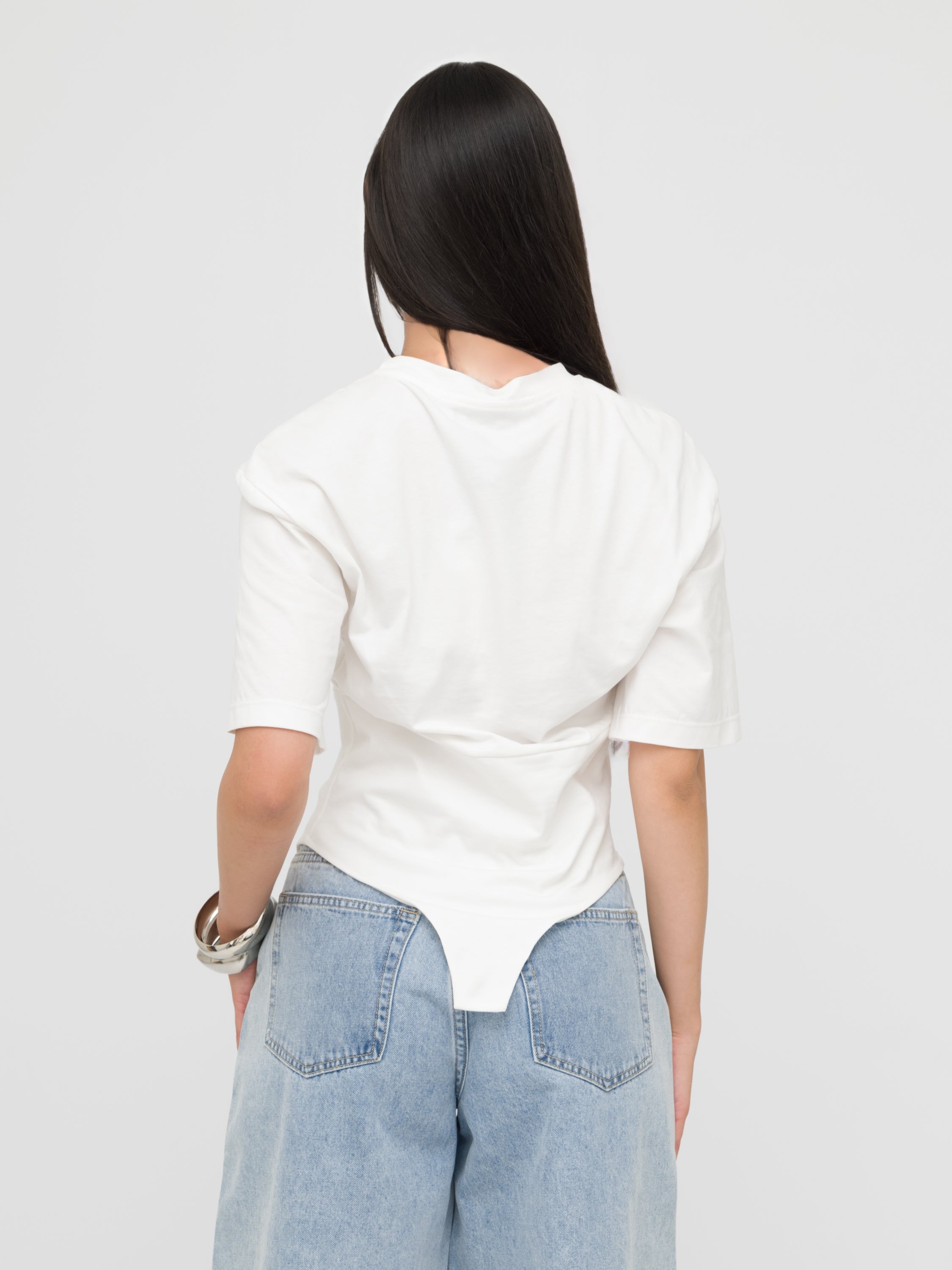 HAVEONE - top White asimmetrico