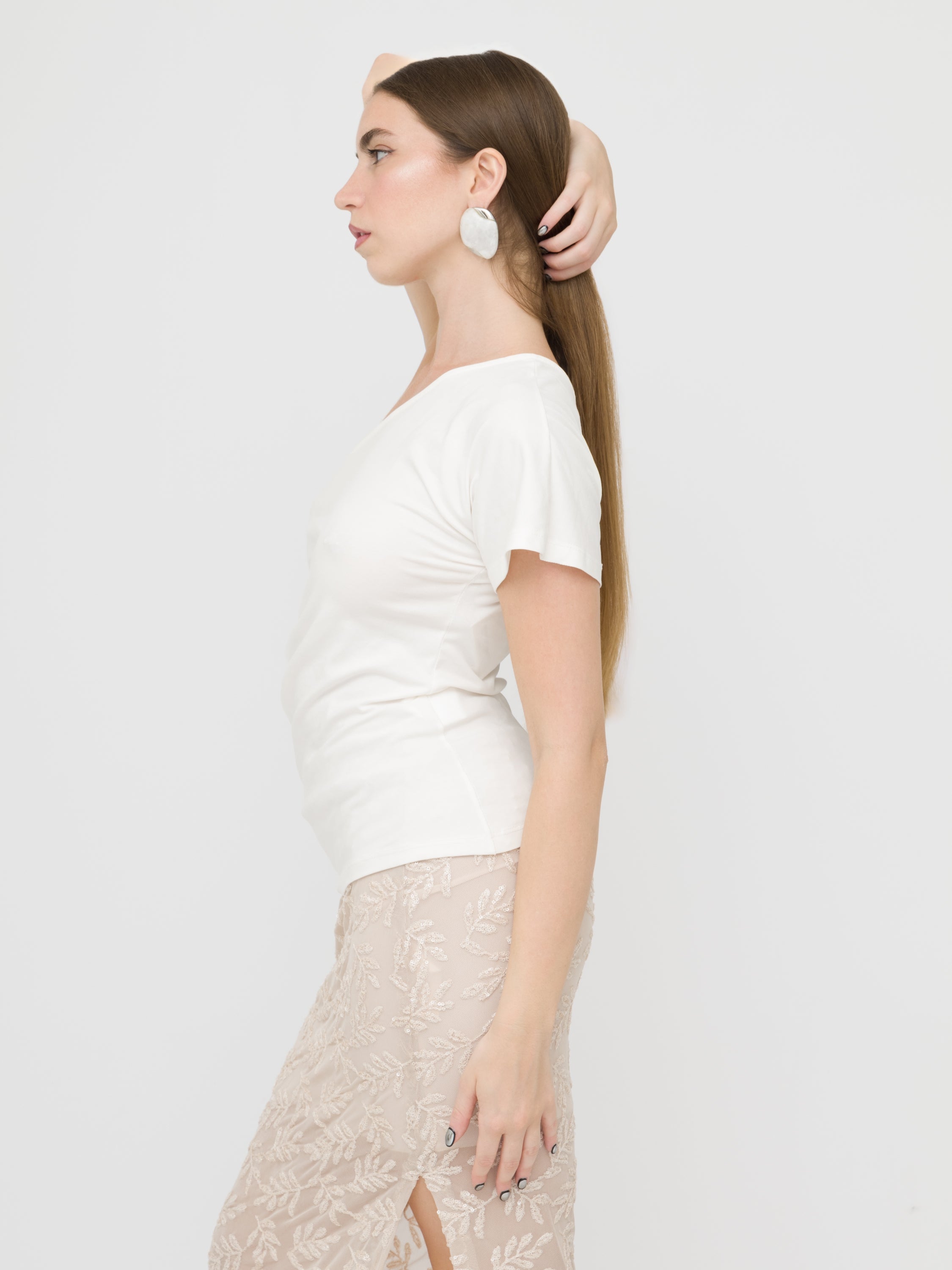 HAVEONE- top White monospalla