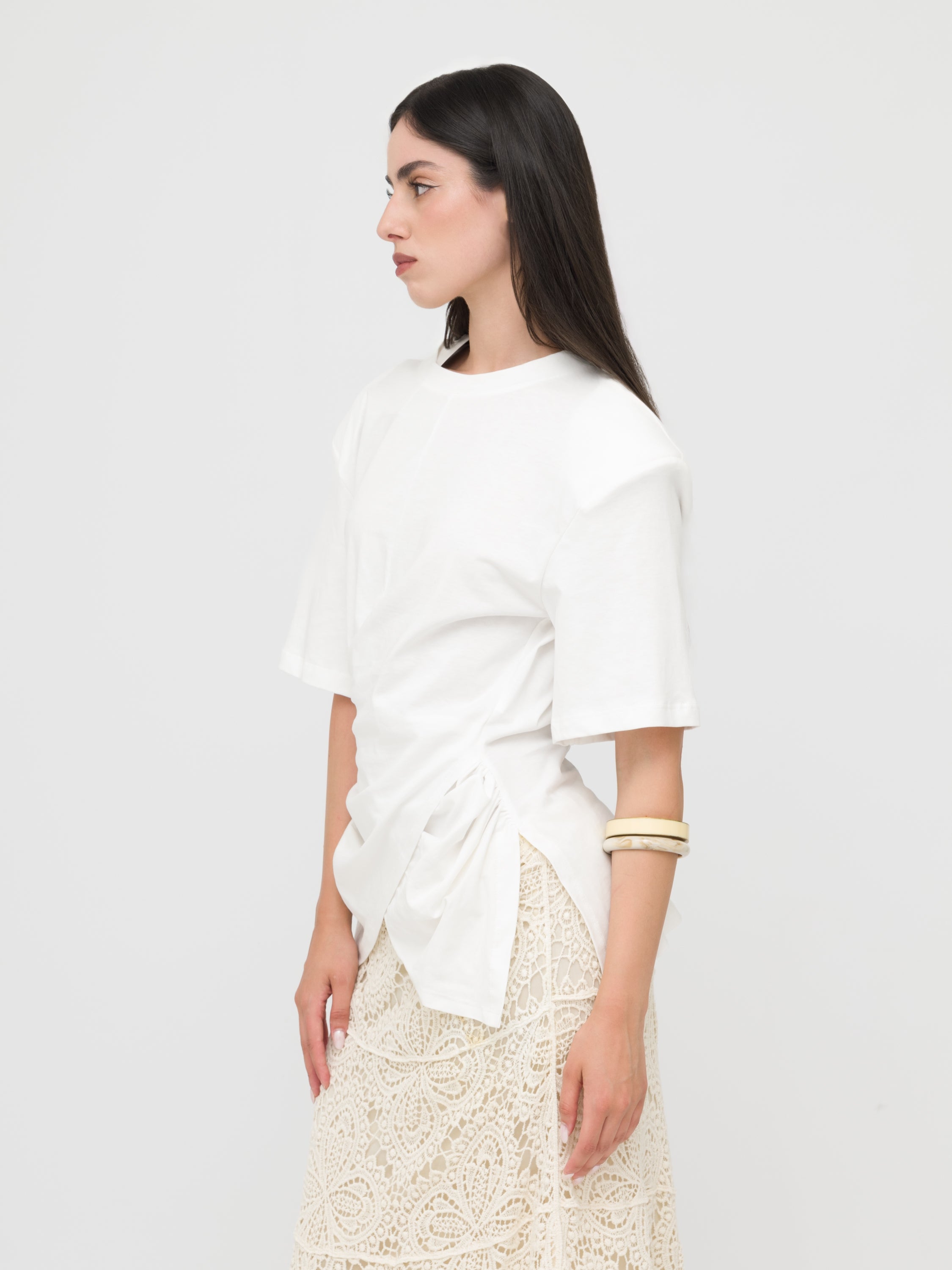 HAVEONE- top asimmetrico White