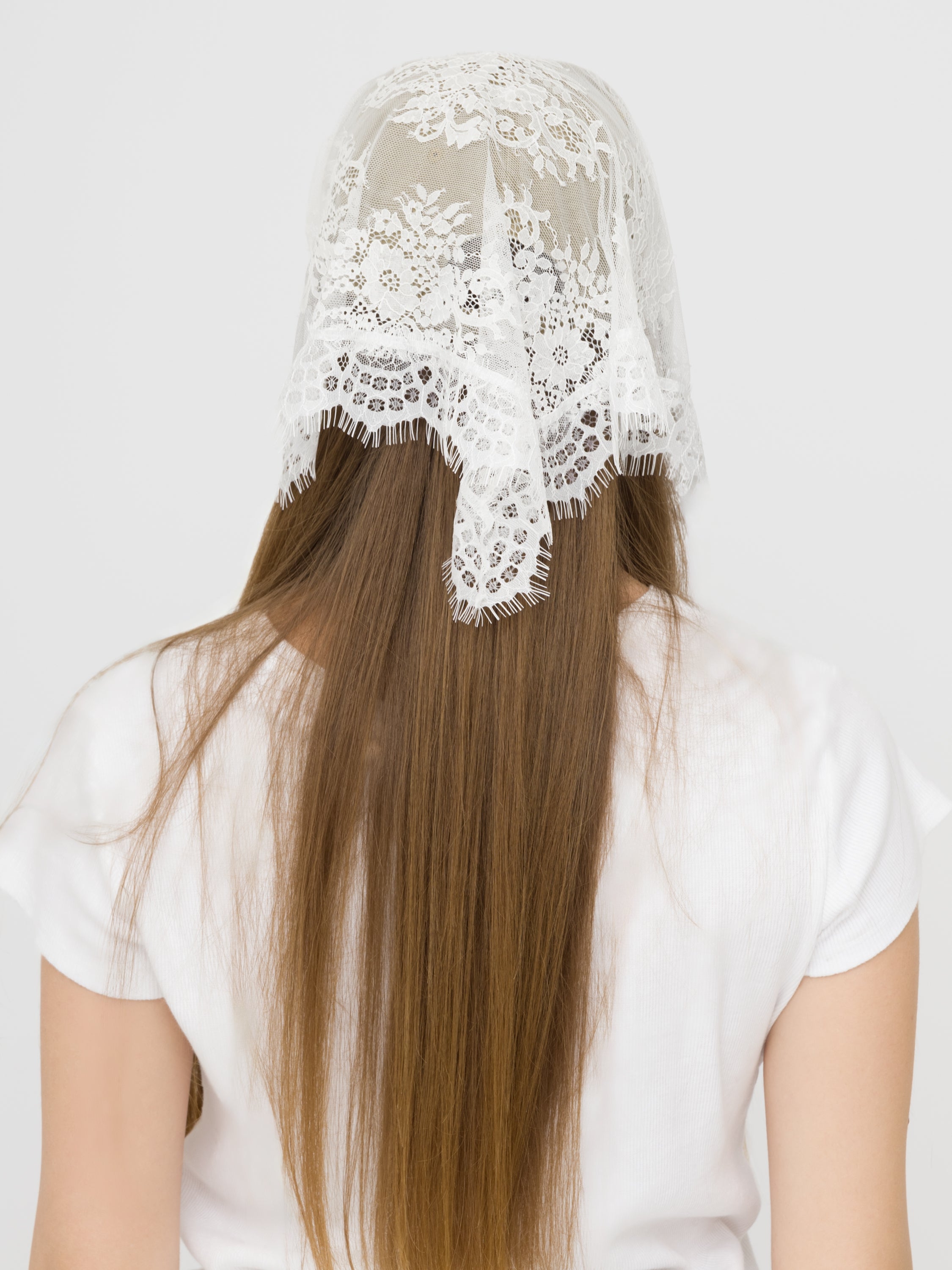 HAVEONE- cappello con visiera e bandana in pizzo