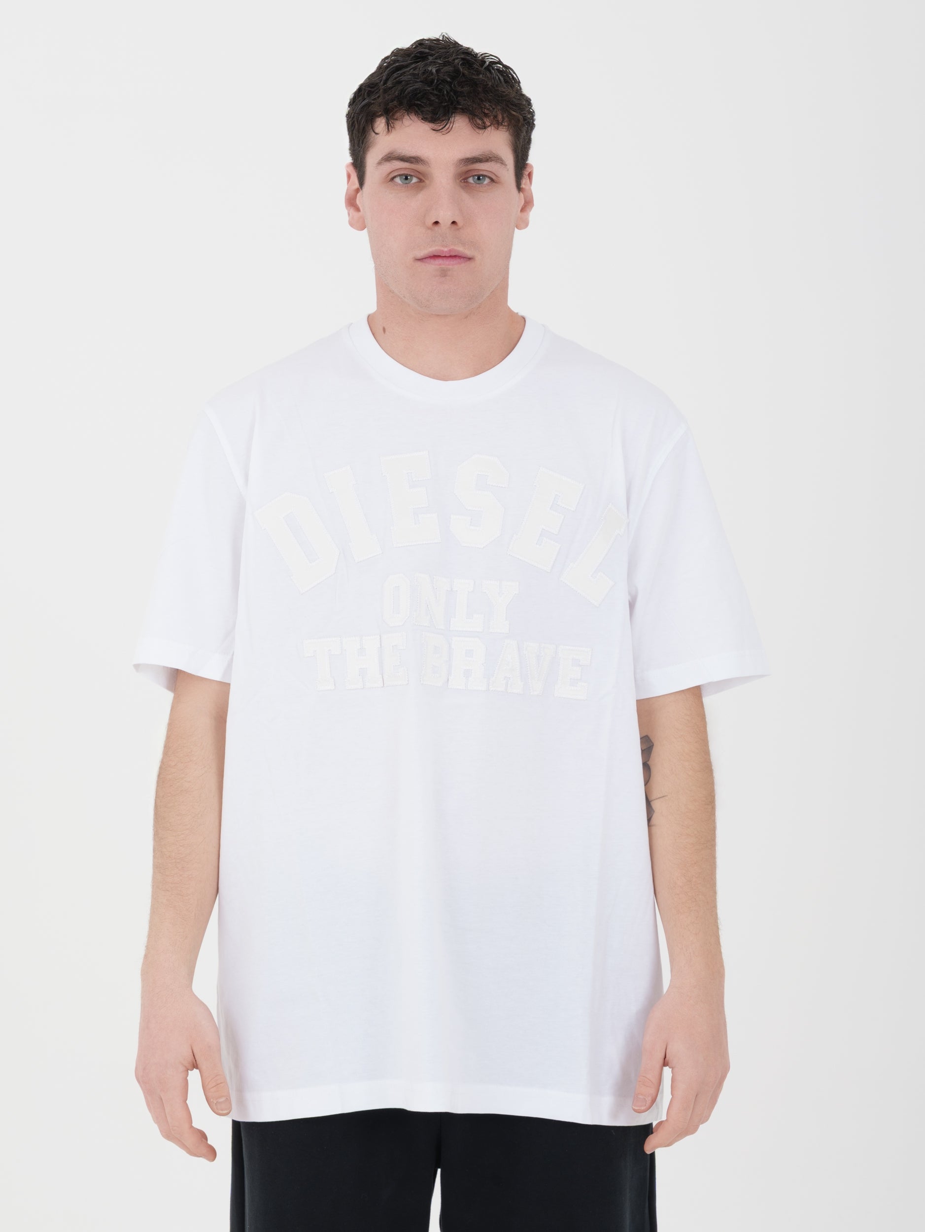 T-shirt Diesel con logo ricamato