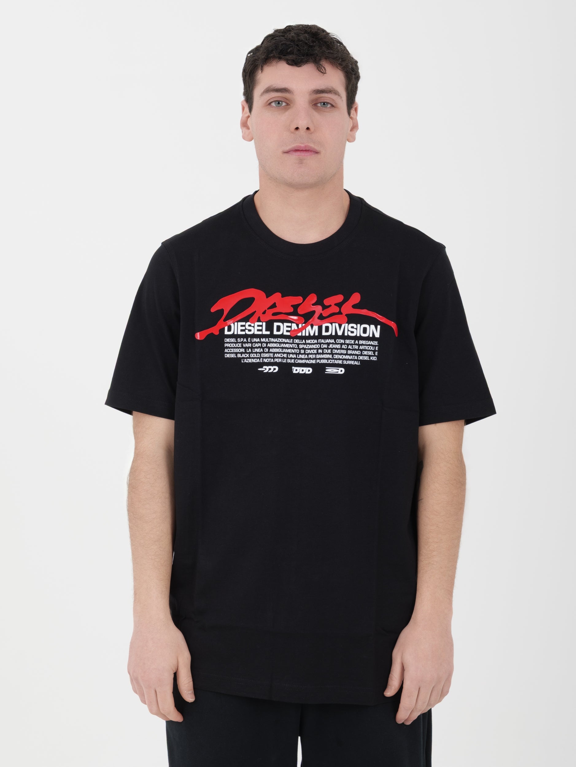 T-shirt Diesel logo rosso