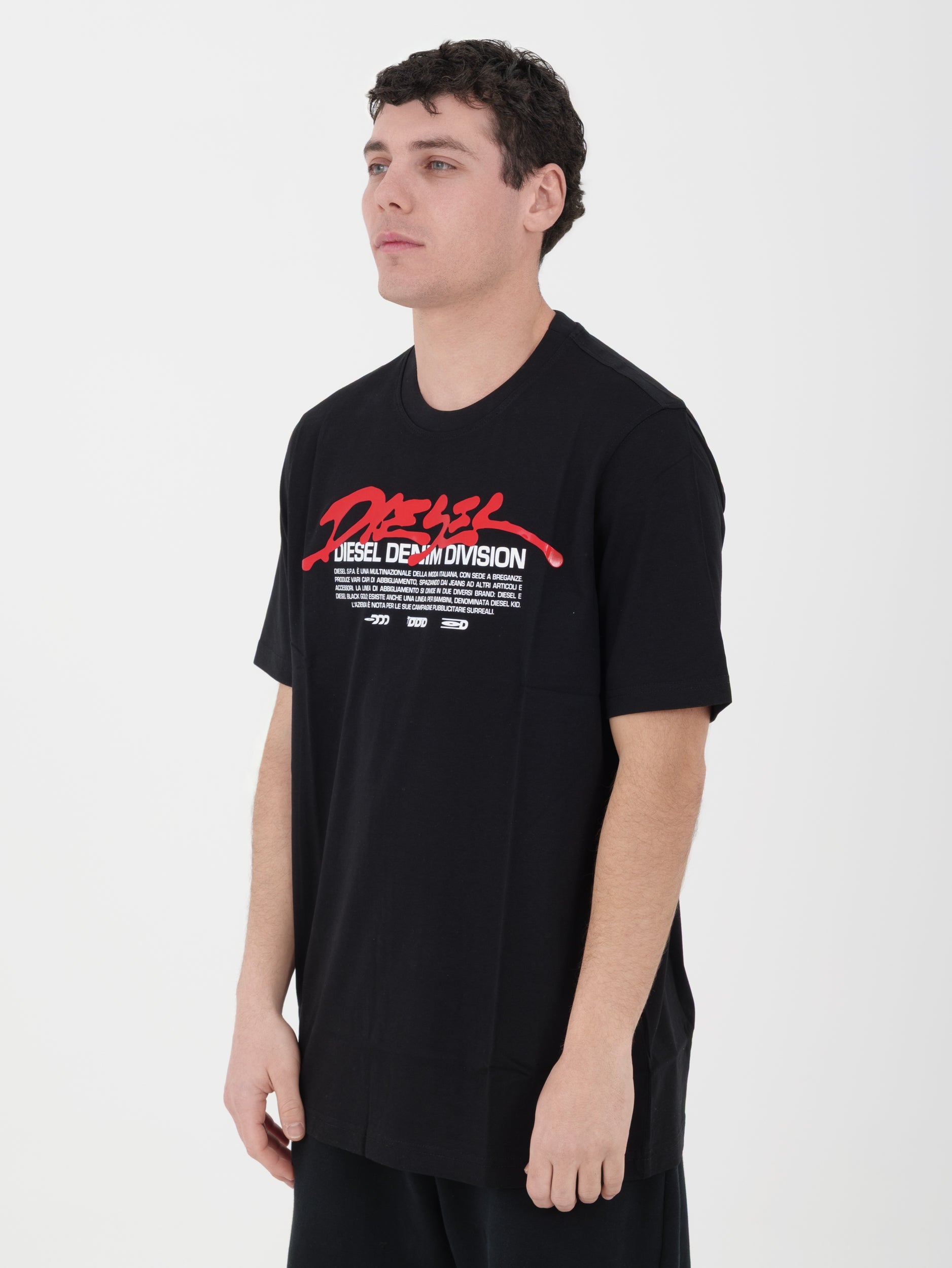 T-shirt Diesel logo rosso