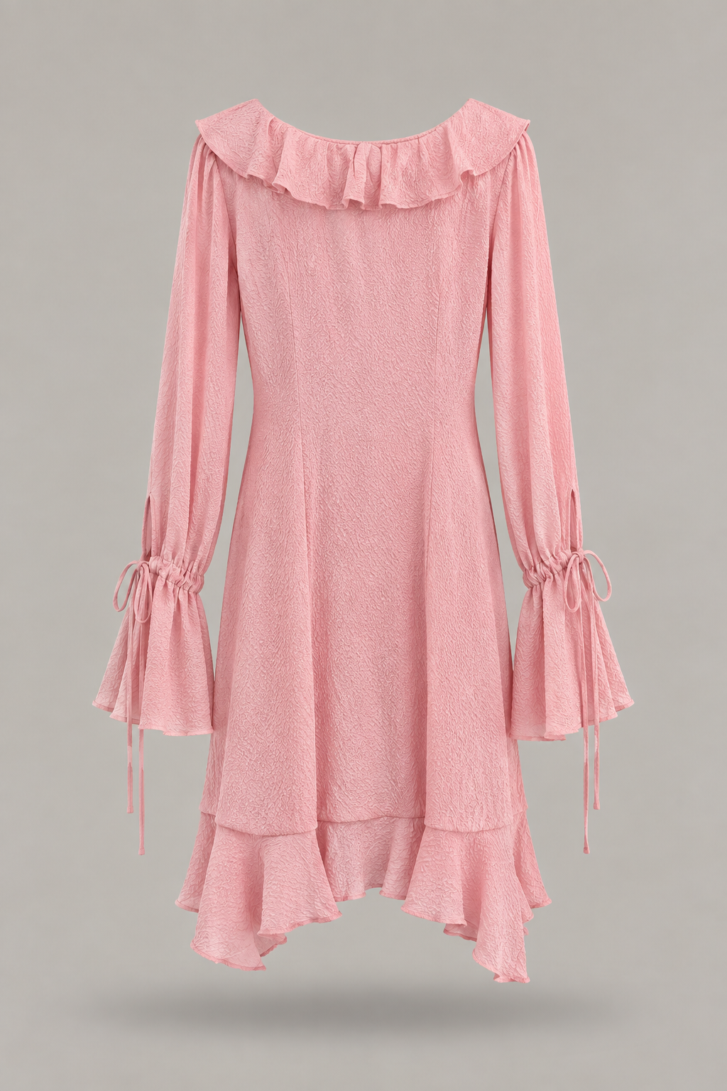 BLUMARINE - Abito mini con volant e scollo profondo