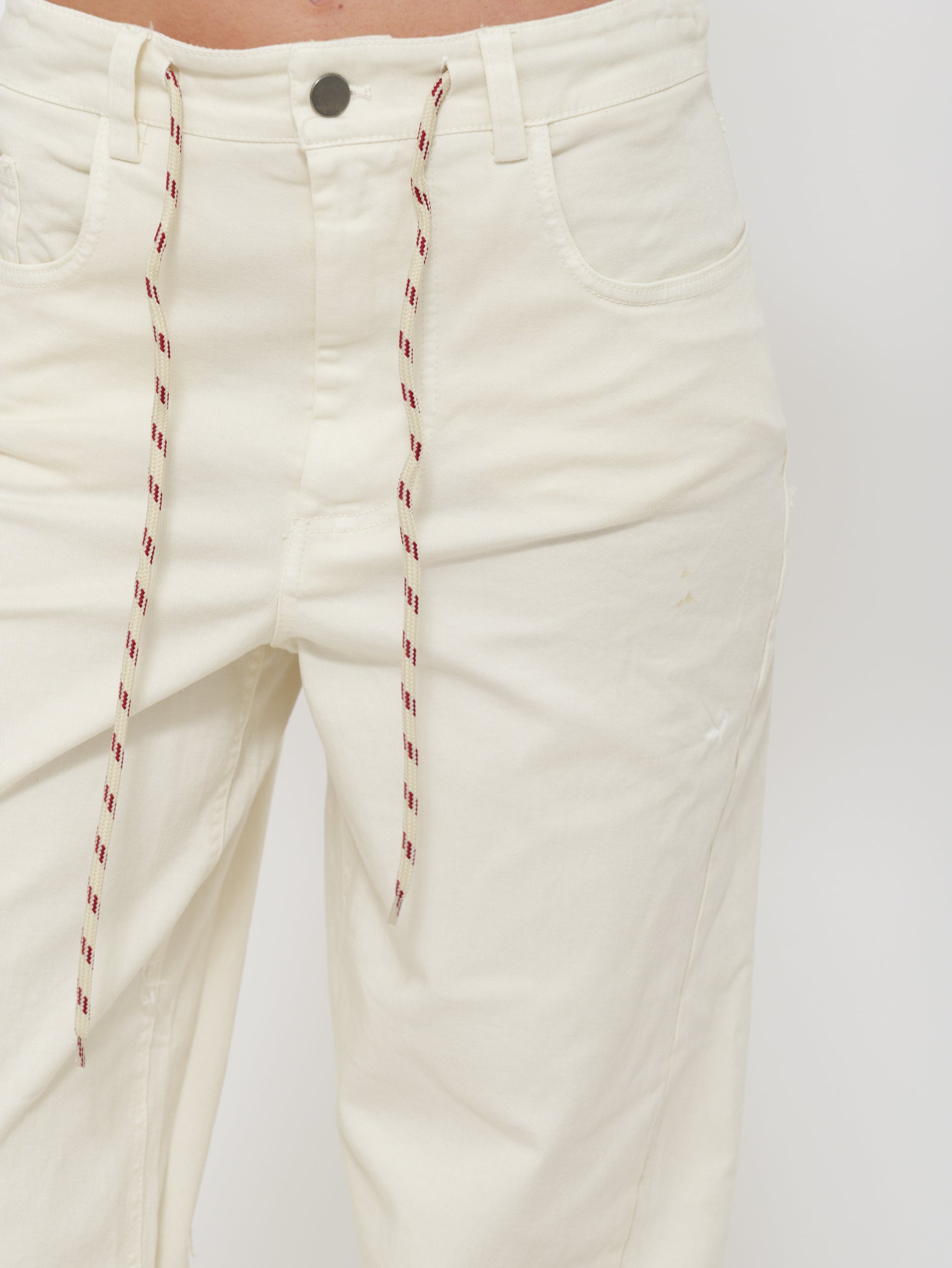 Pantalone wide leg con lacci regolabili