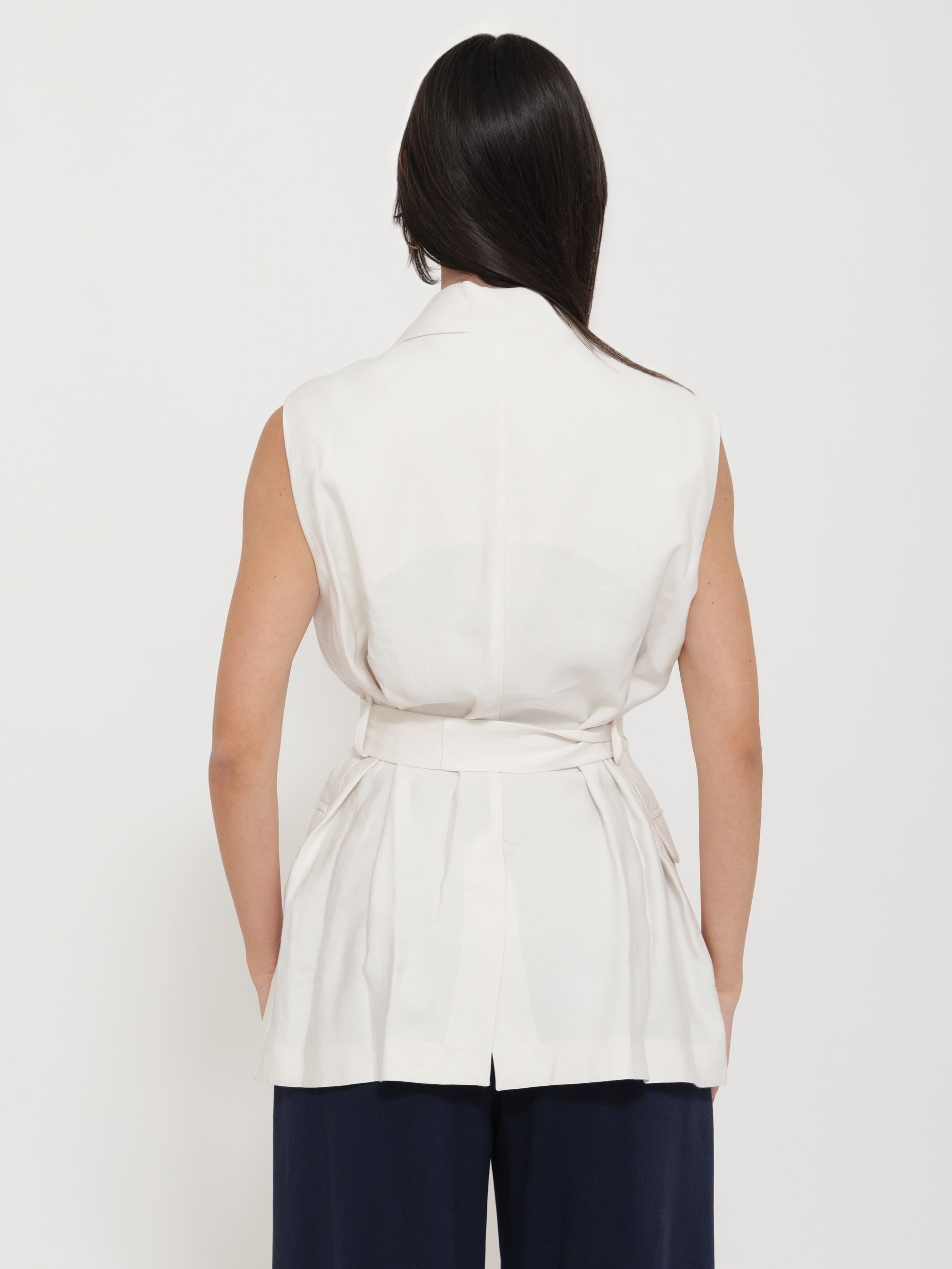 Blazer gilet strutturato con cintura in vita