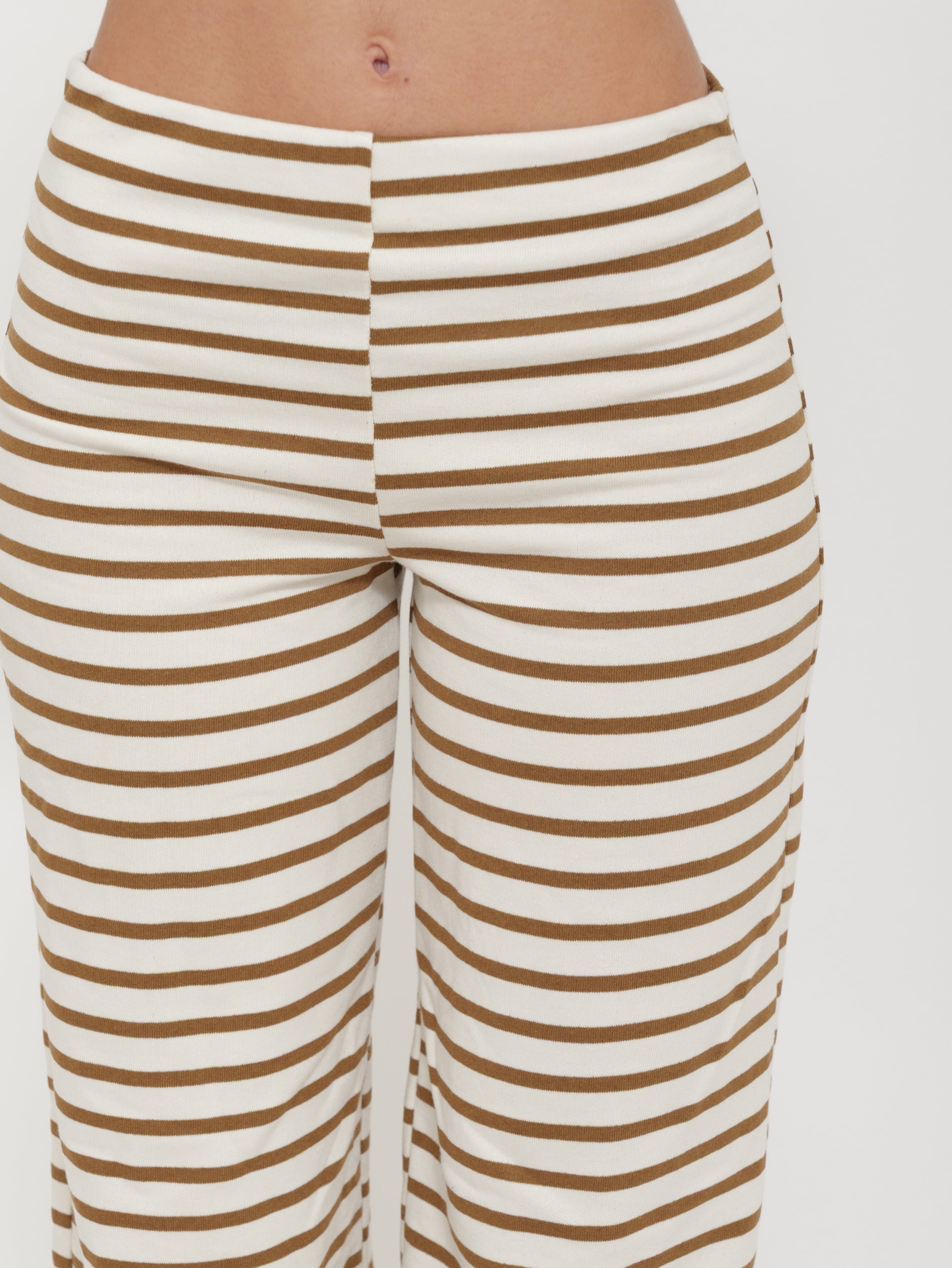 Pantalone wide leg leggero a righe