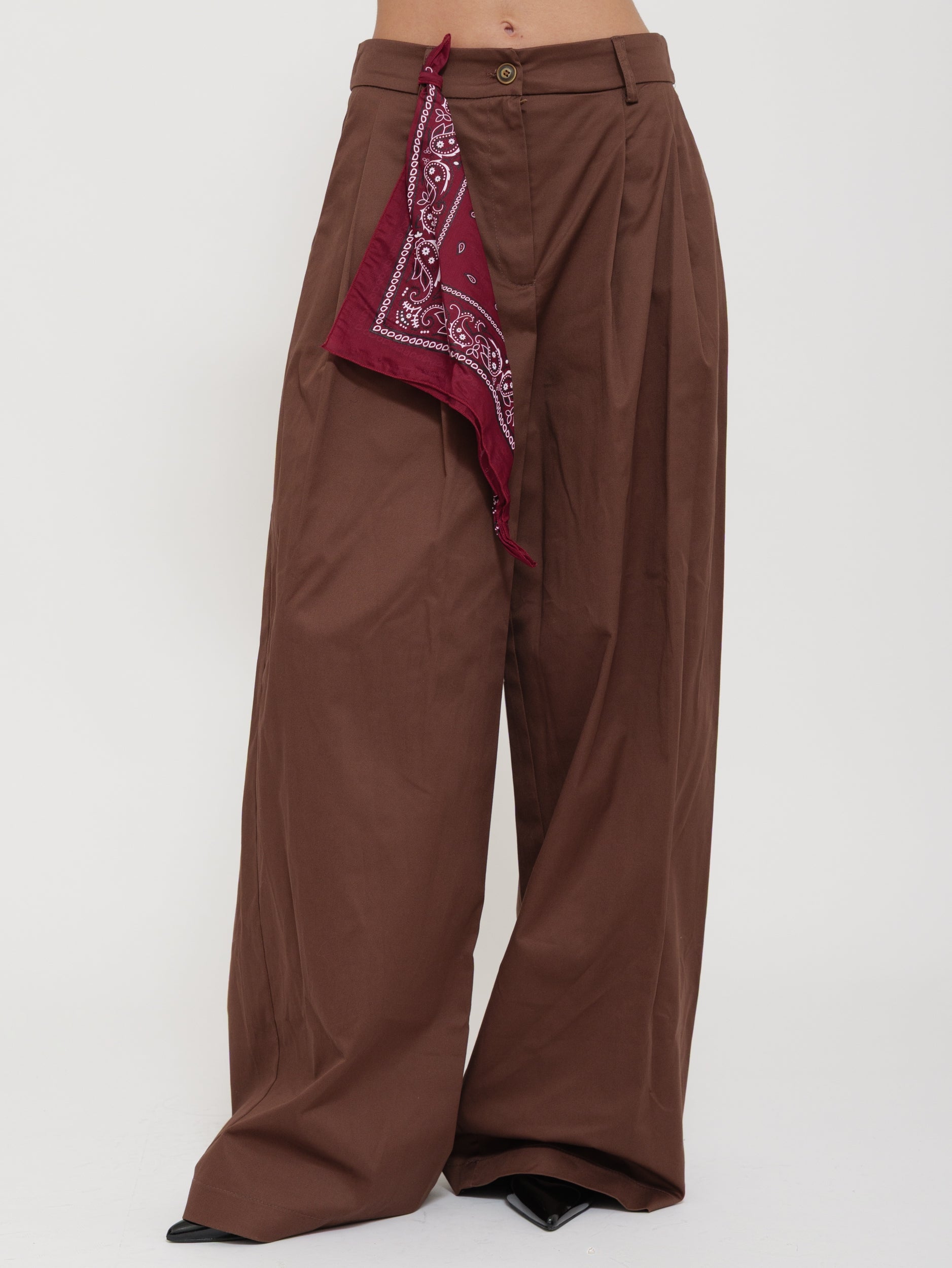 Pantalone Wide Leg Vita Media