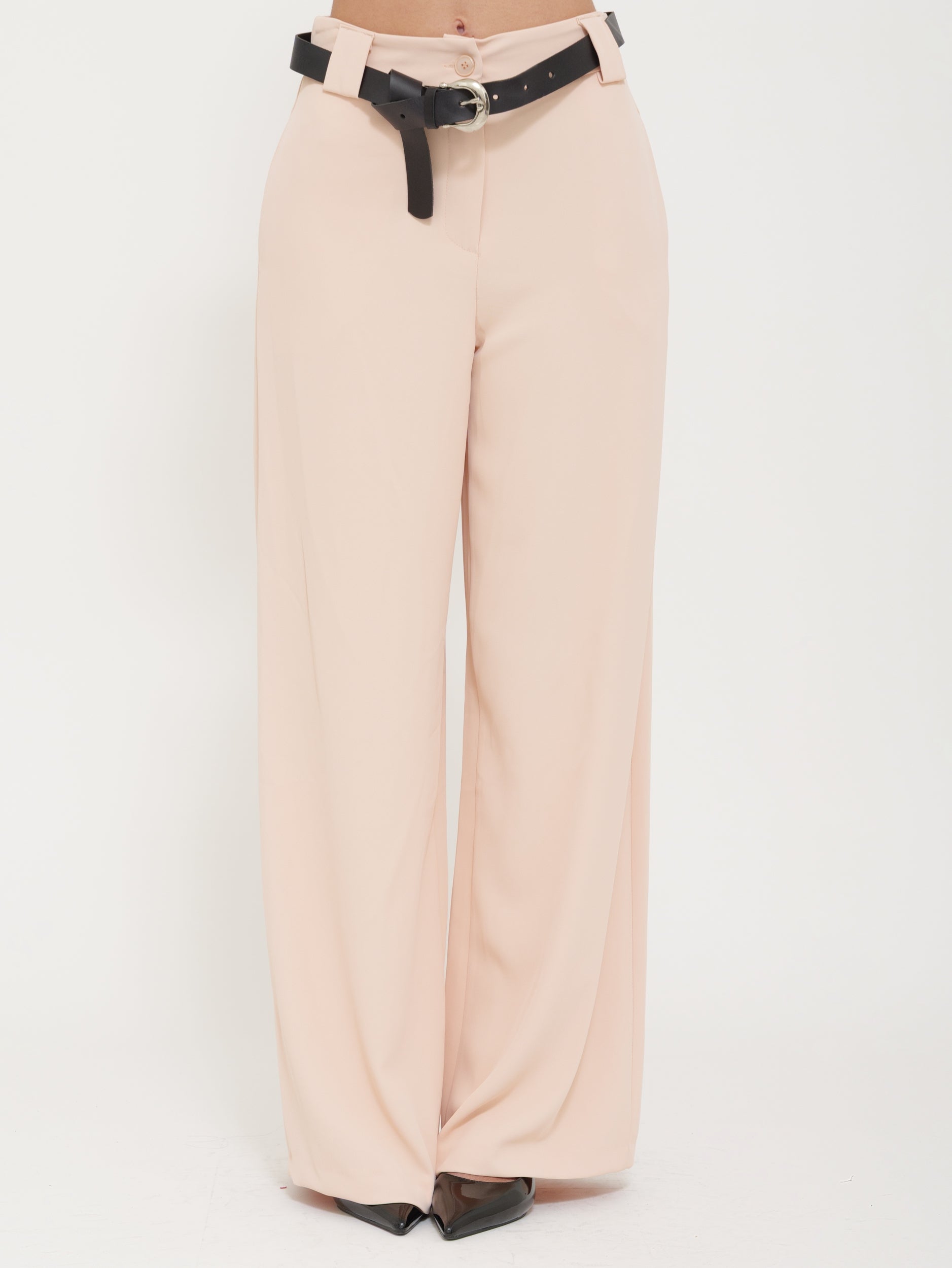 Pantalone Wide Leg Vita Alta