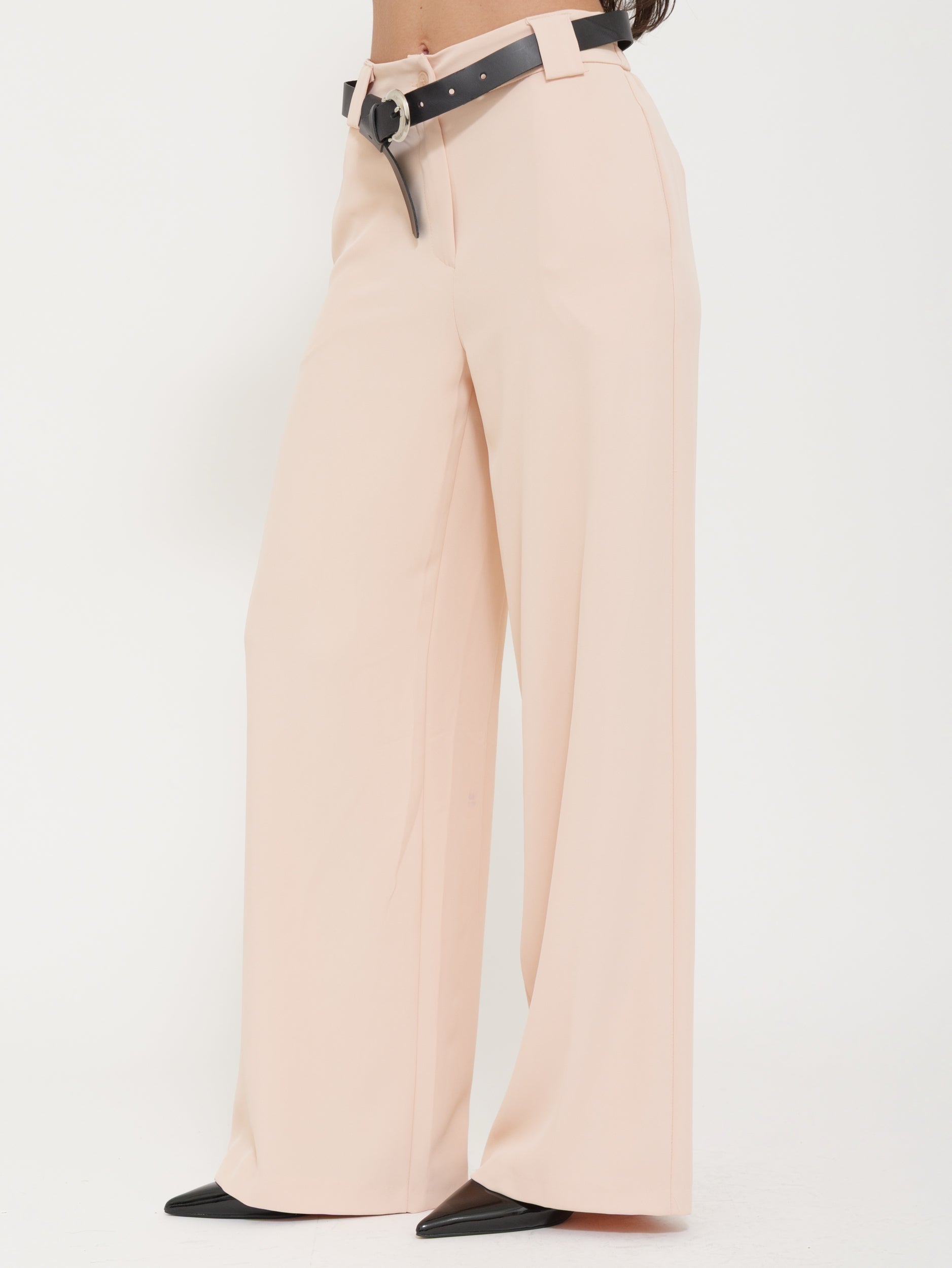 Pantalone Wide Leg Vita Alta