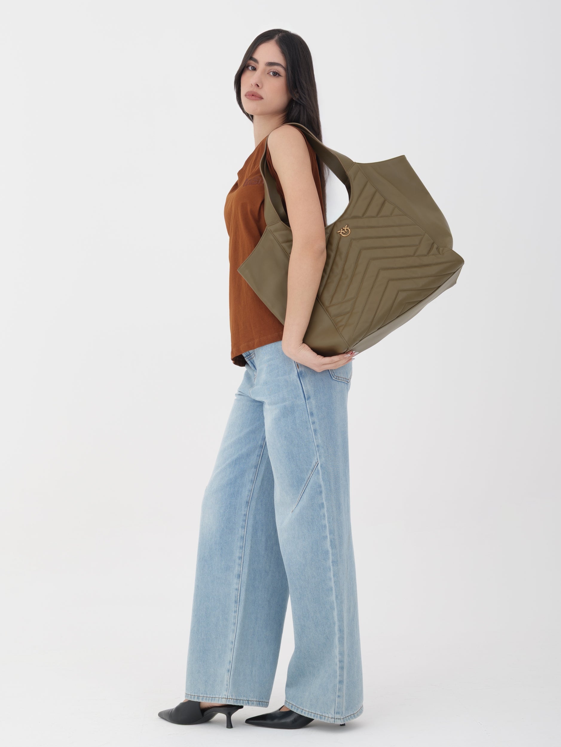 PINKO TOTE BAG TRAPUNTATA -
Borsa a mano - piantagione