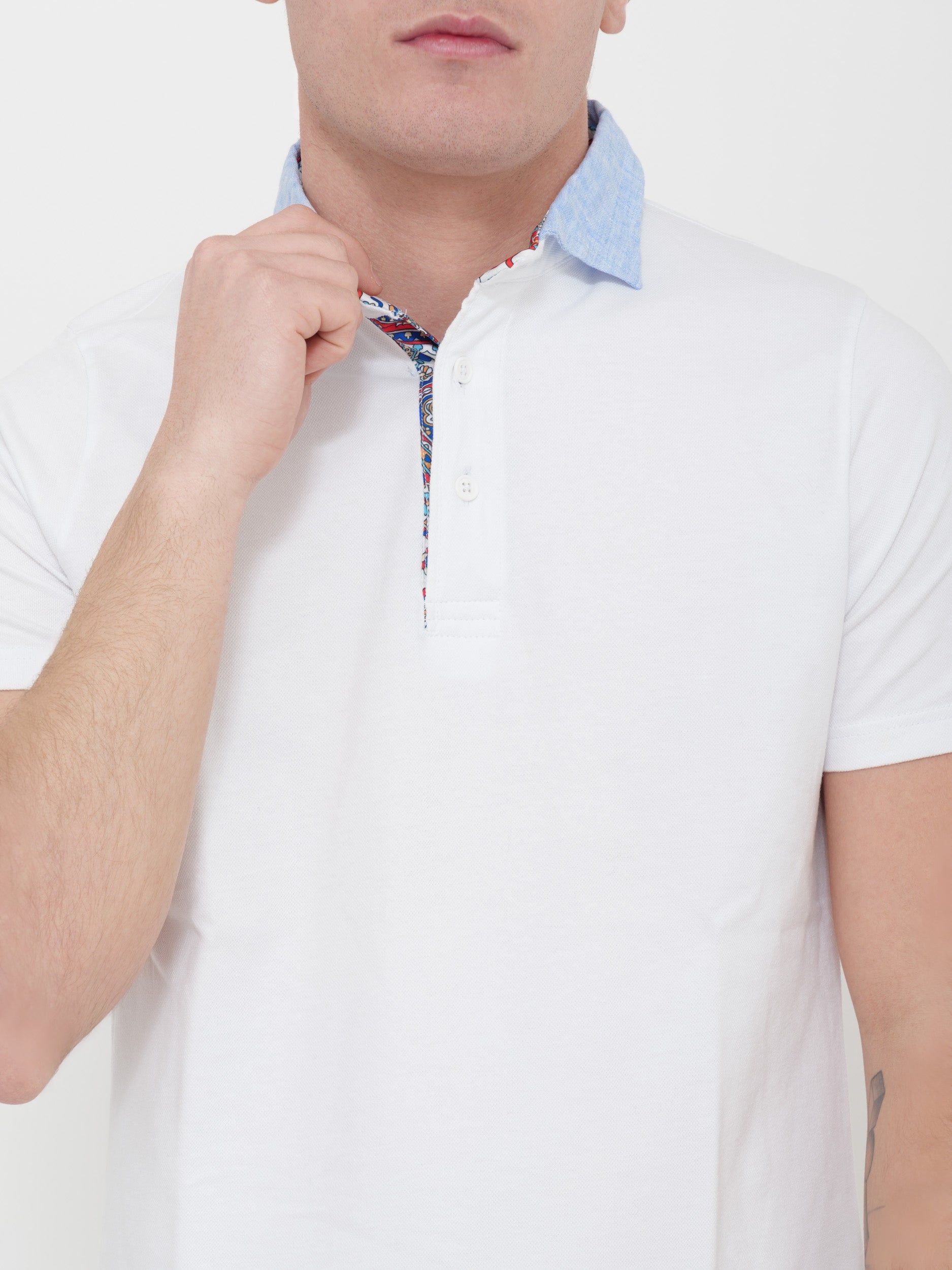 Polo victor  cool made in Italy 100% cotone dettaglio colletto