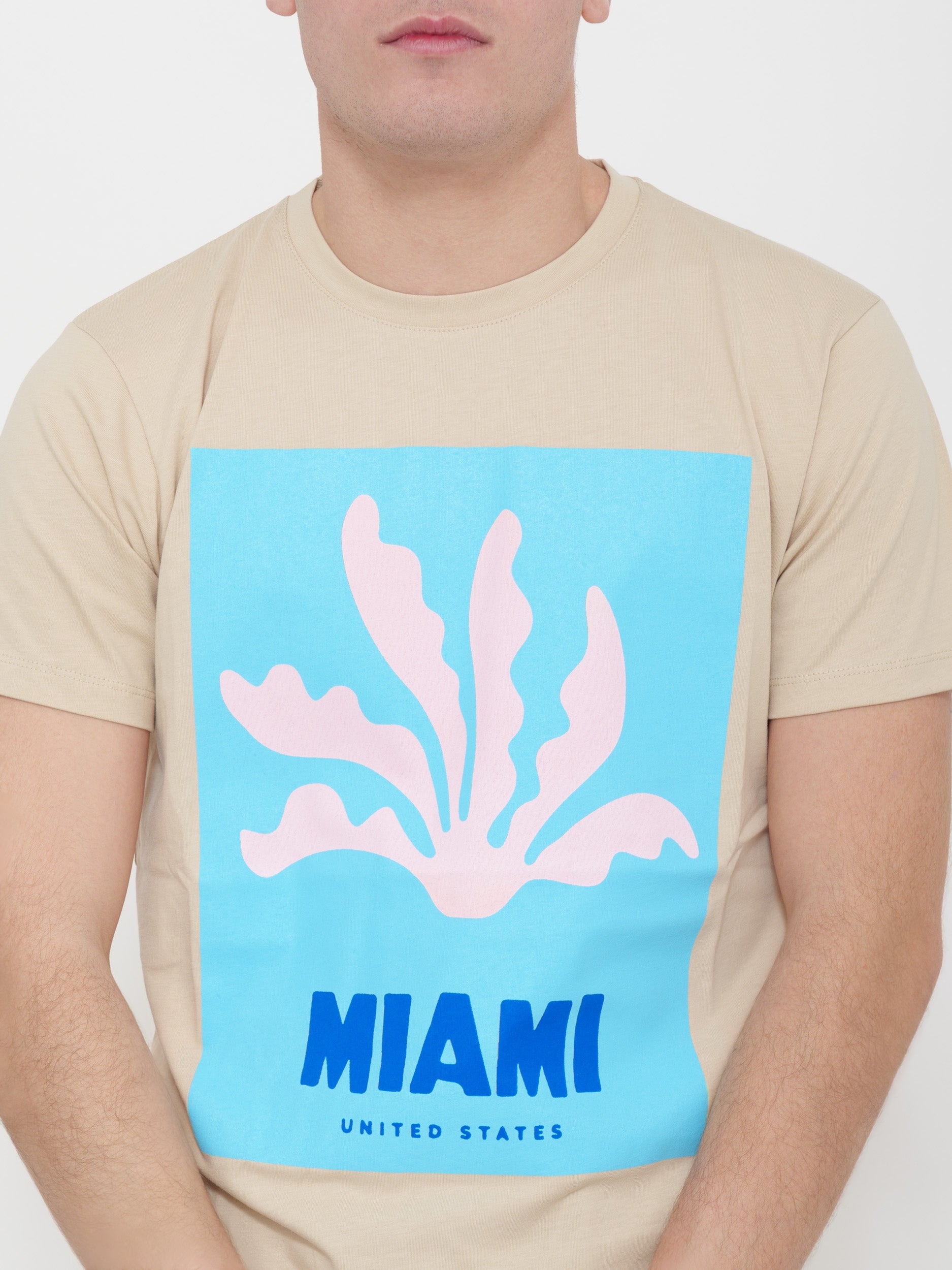 T-shirt victor cool con stampa Miami 100% cotone Made in Italy