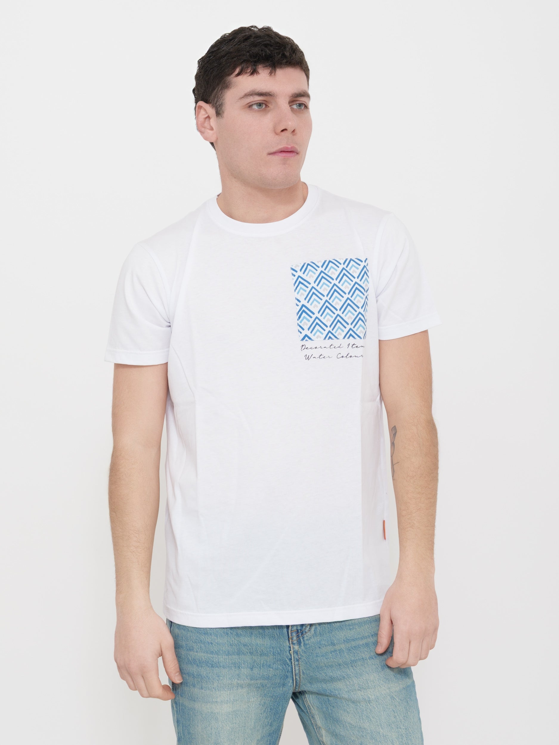 T-shirt victor cool stampa tasca 100% cotone Made in Italy