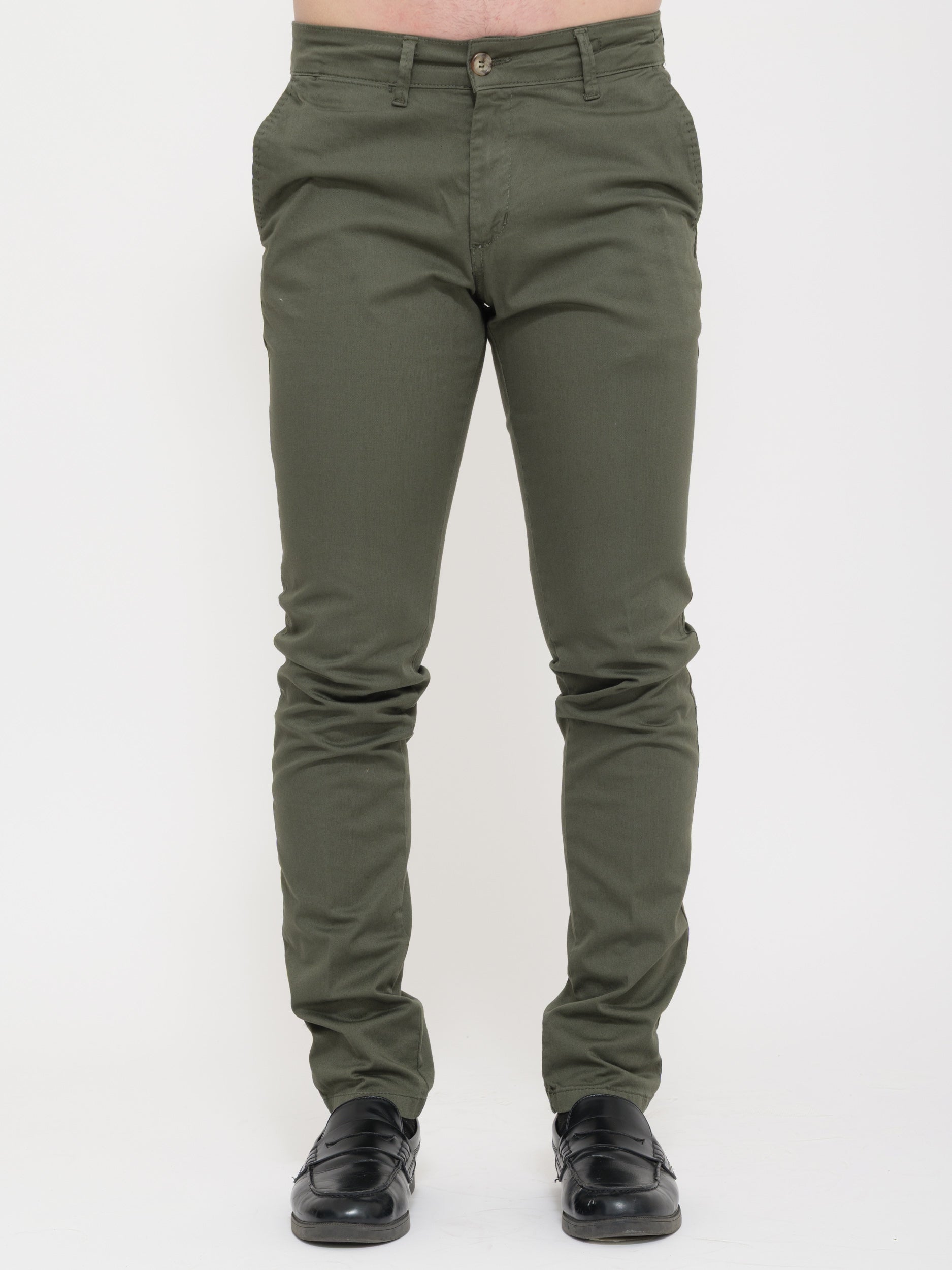 Pantalone Victor cool  verde skinny fit