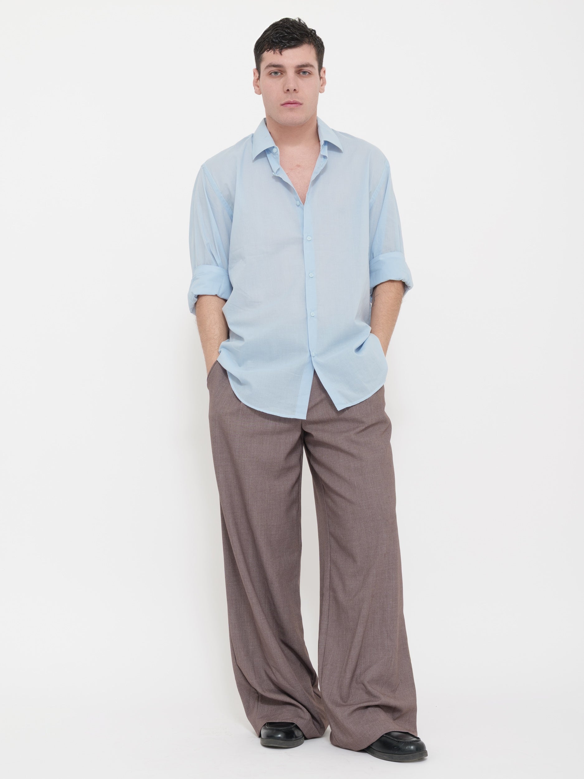 Camicia Victor cool cotone e viscosa Made in Italy