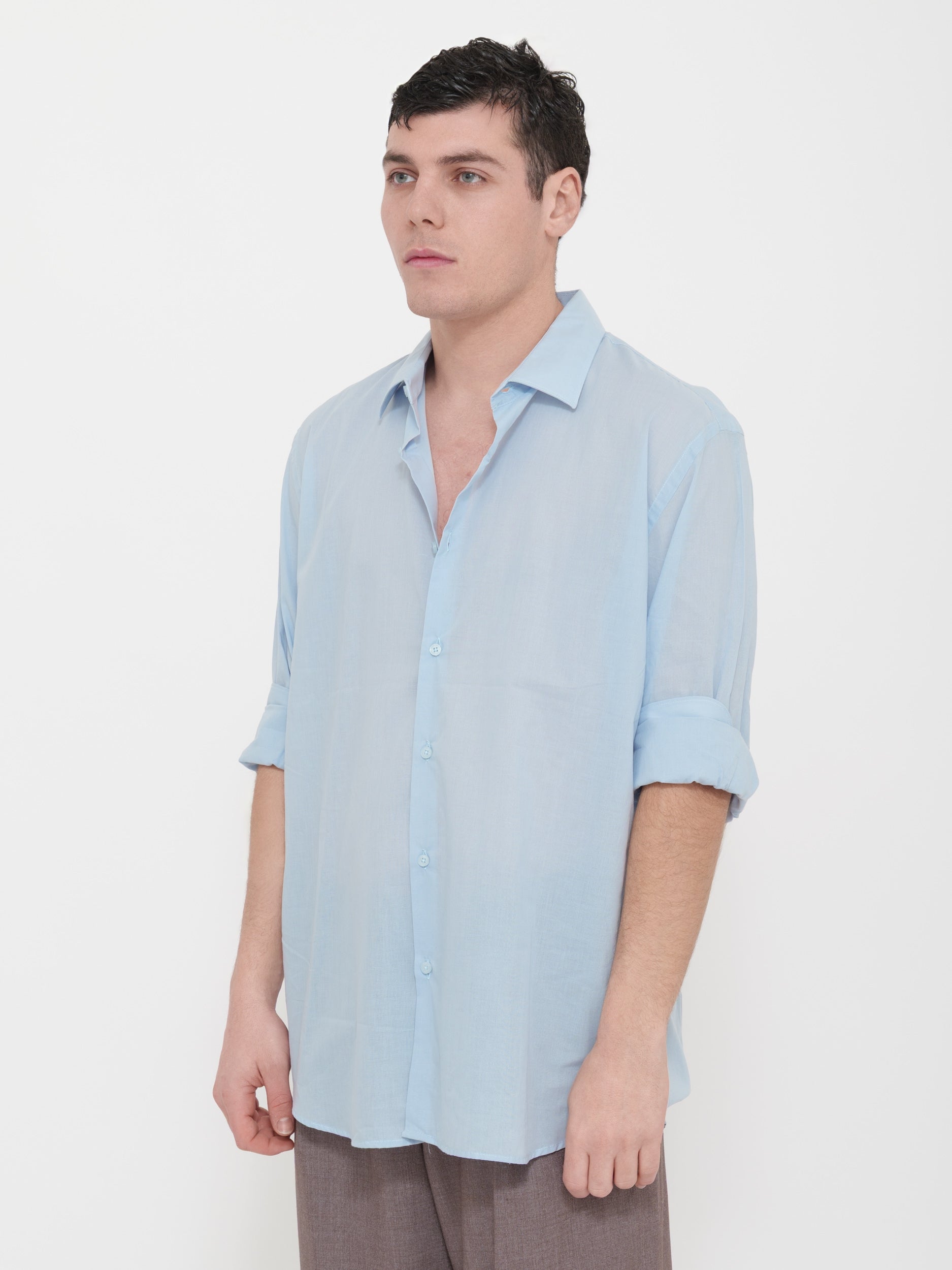 Camicia Victor cool cotone e viscosa Made in Italy