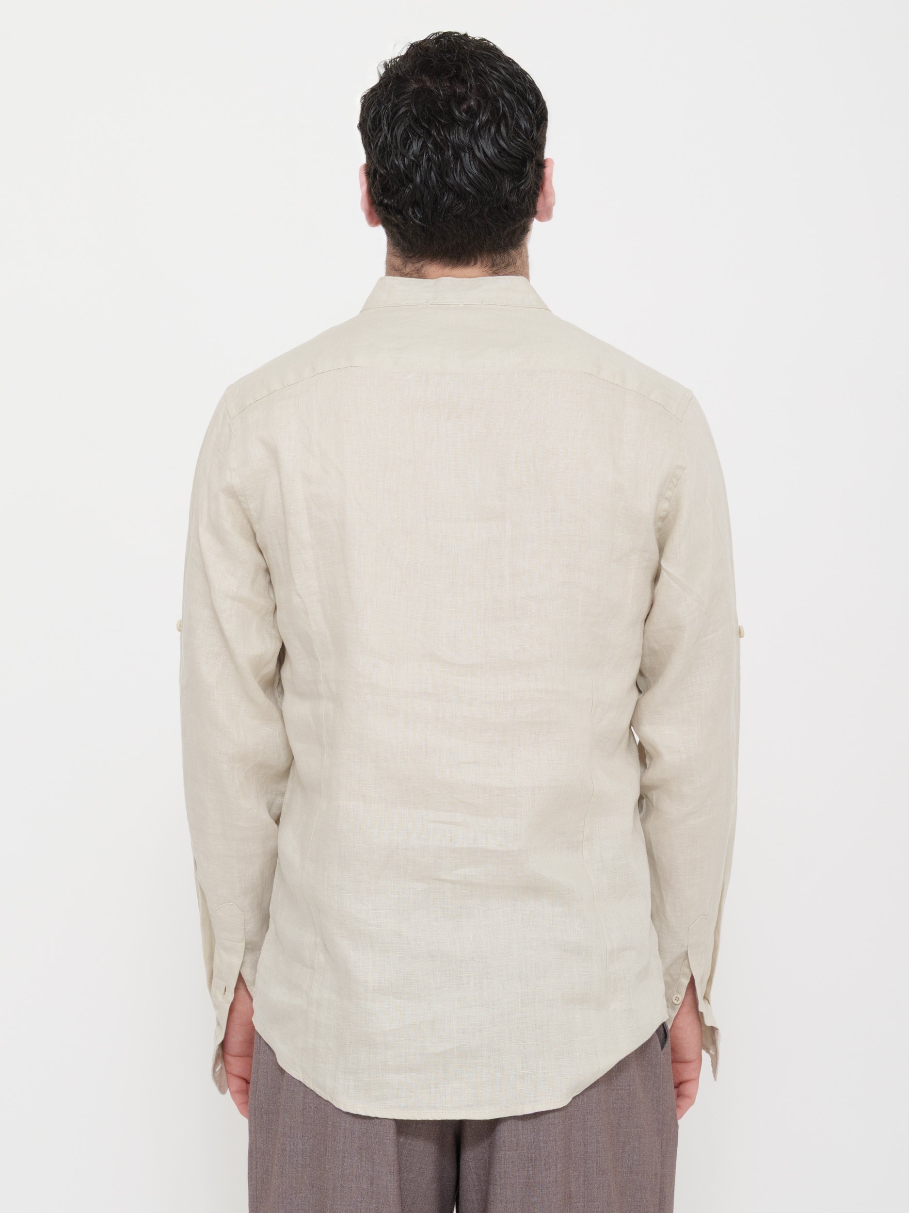 Camicia 100% Lino Made in Italy victor cool alla coreana