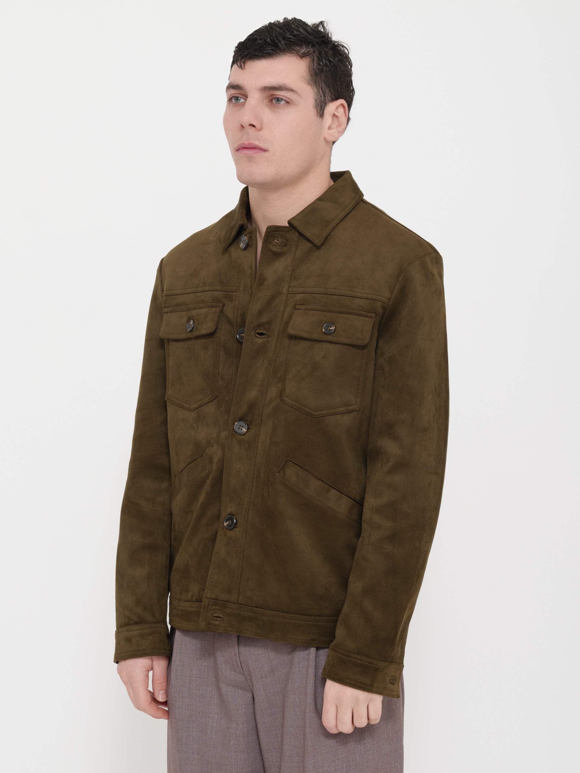 giacca workwear victor cool marrone caldo tessuto effetto scamosciato