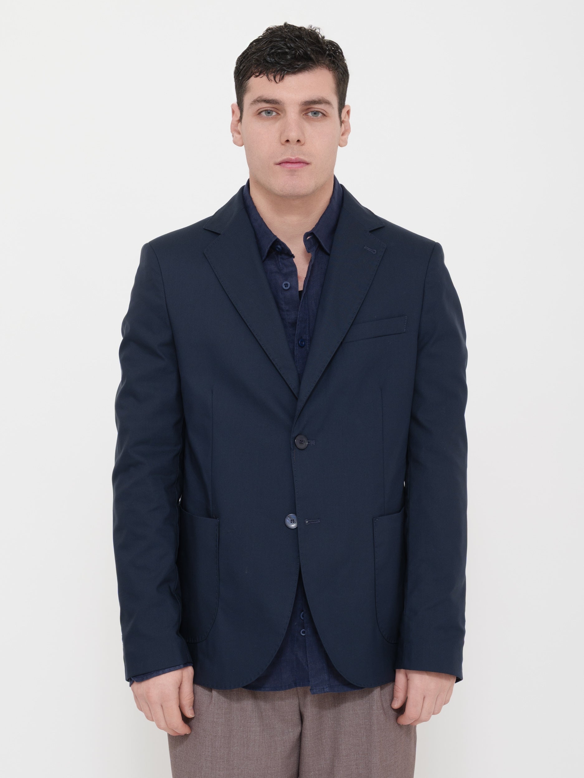 Giacca 2 bottoni Victor cool blu sfoderata