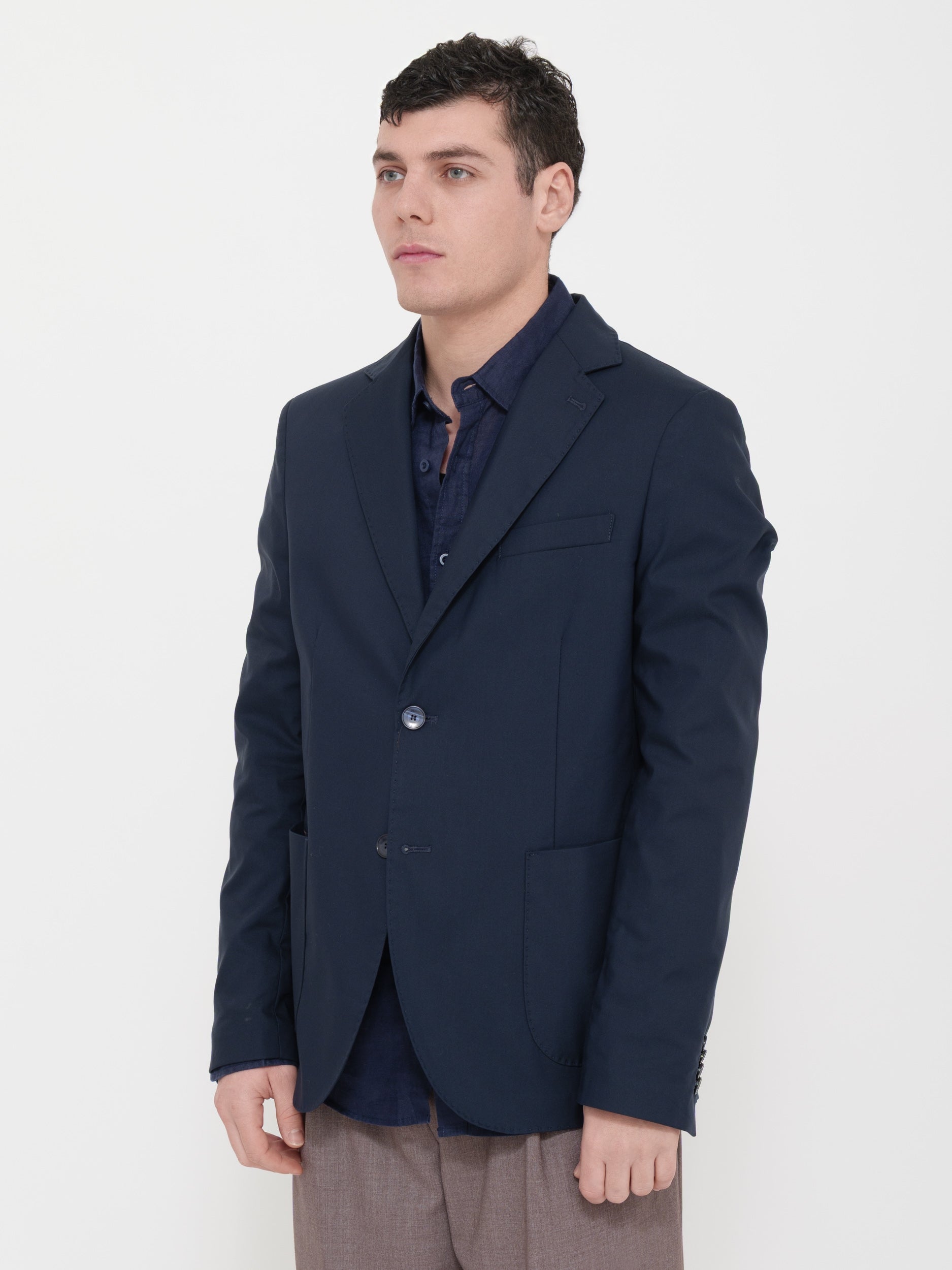Giacca 2 bottoni Victor cool blu sfoderata