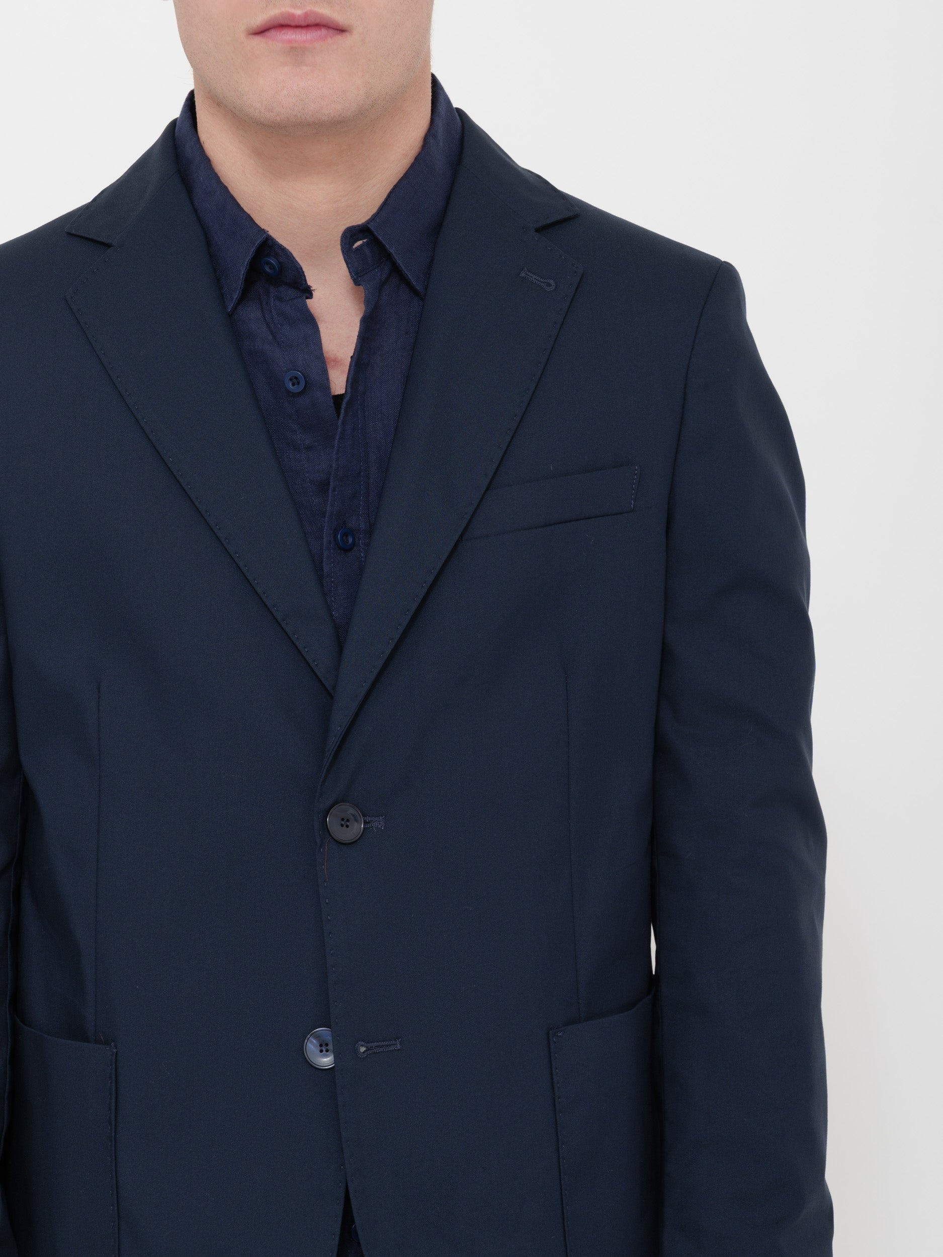 Giacca 2 bottoni Victor cool blu sfoderata