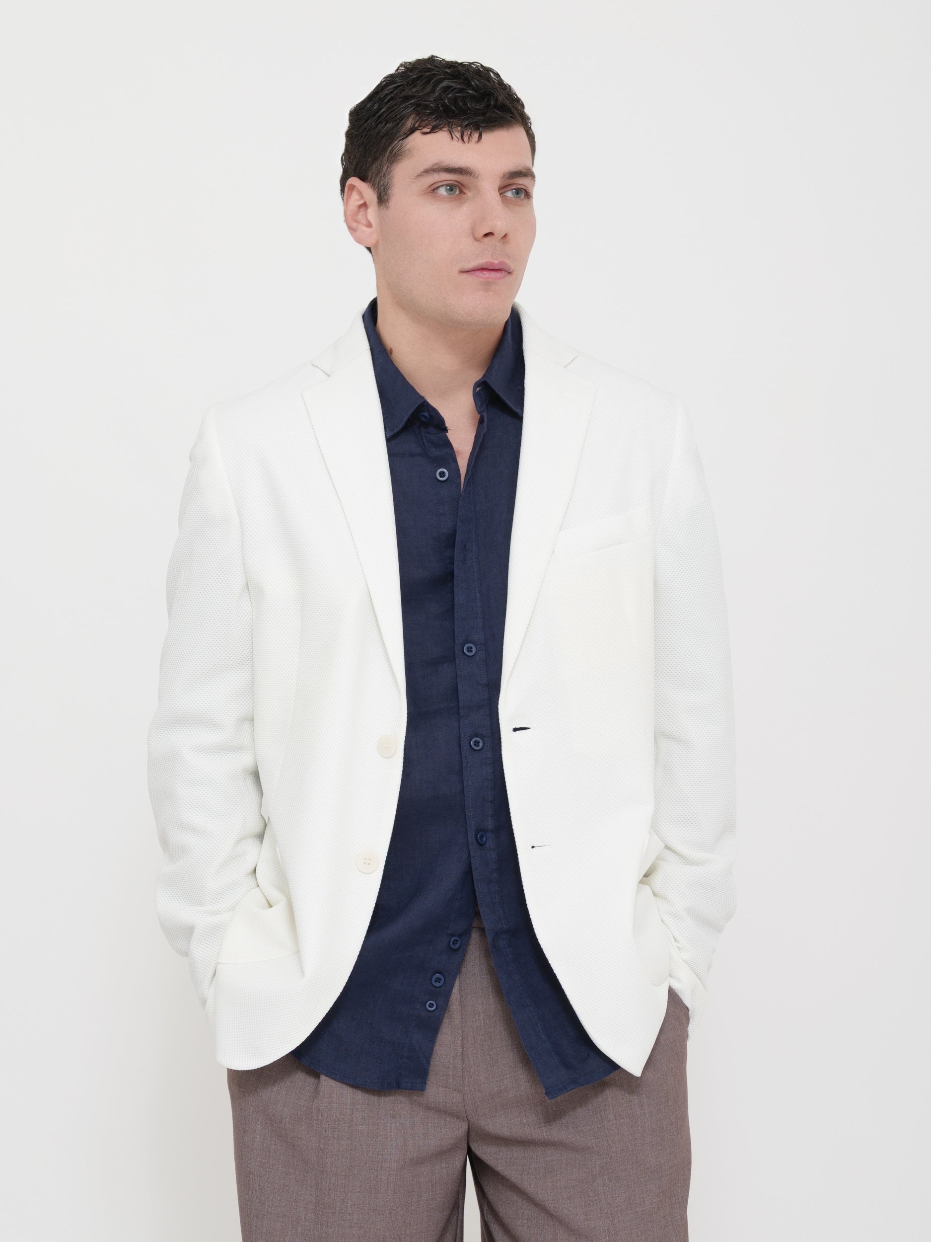 Giacca sfoderata bianca Victor cool