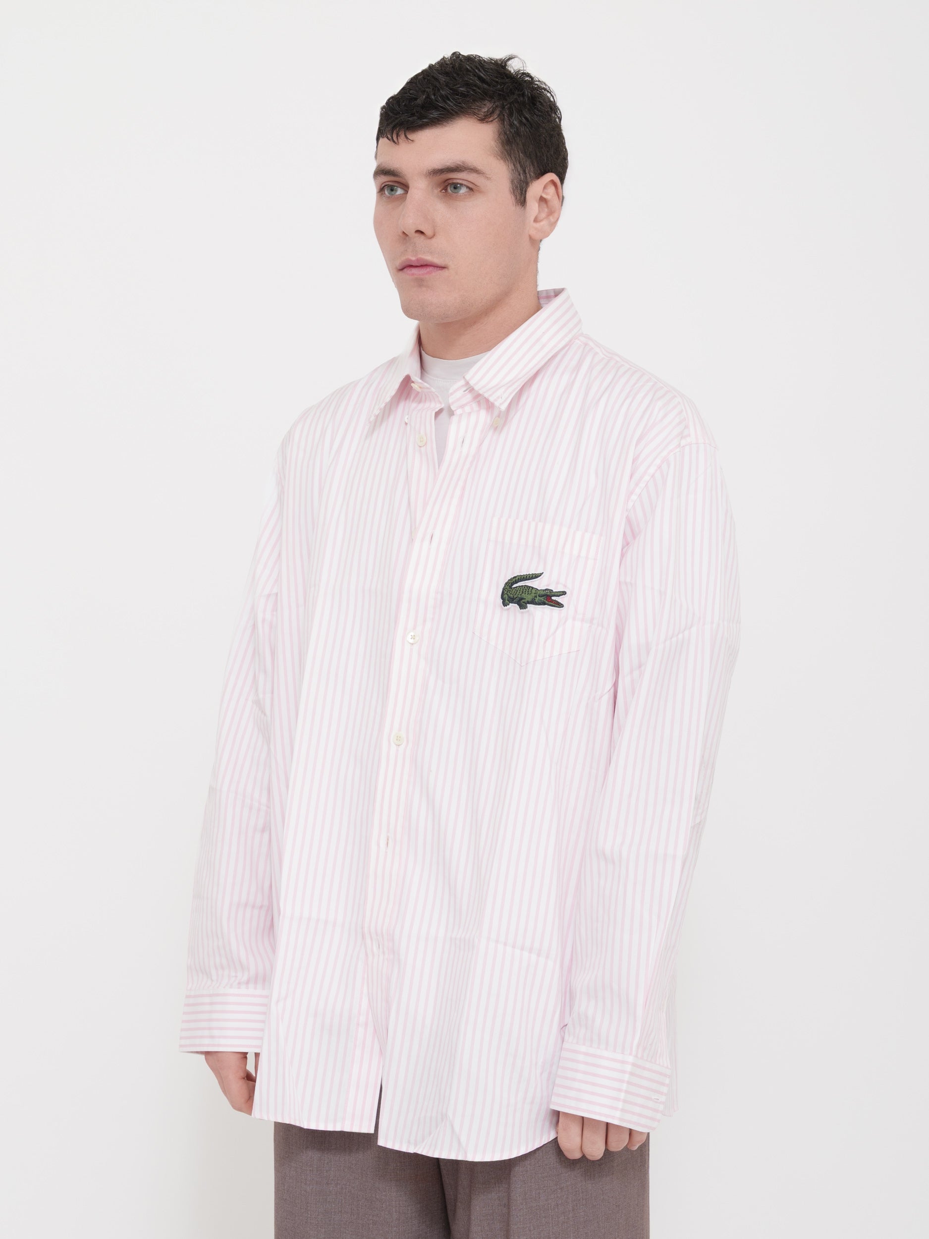 Camicia Lacoste righe rosa